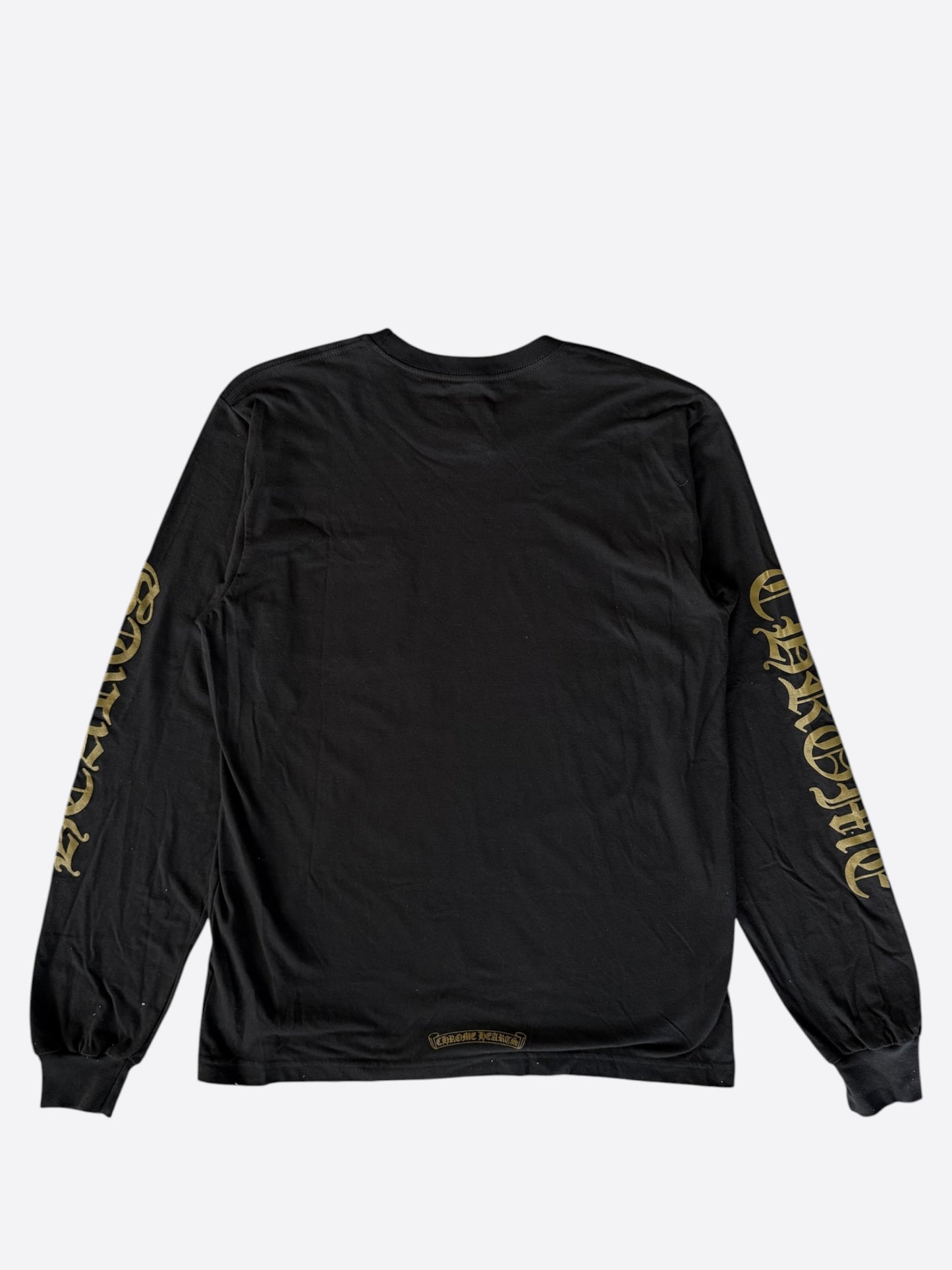 Chrome Hearts Black & Olive Neck Logo Longsleeve T-Shirt
