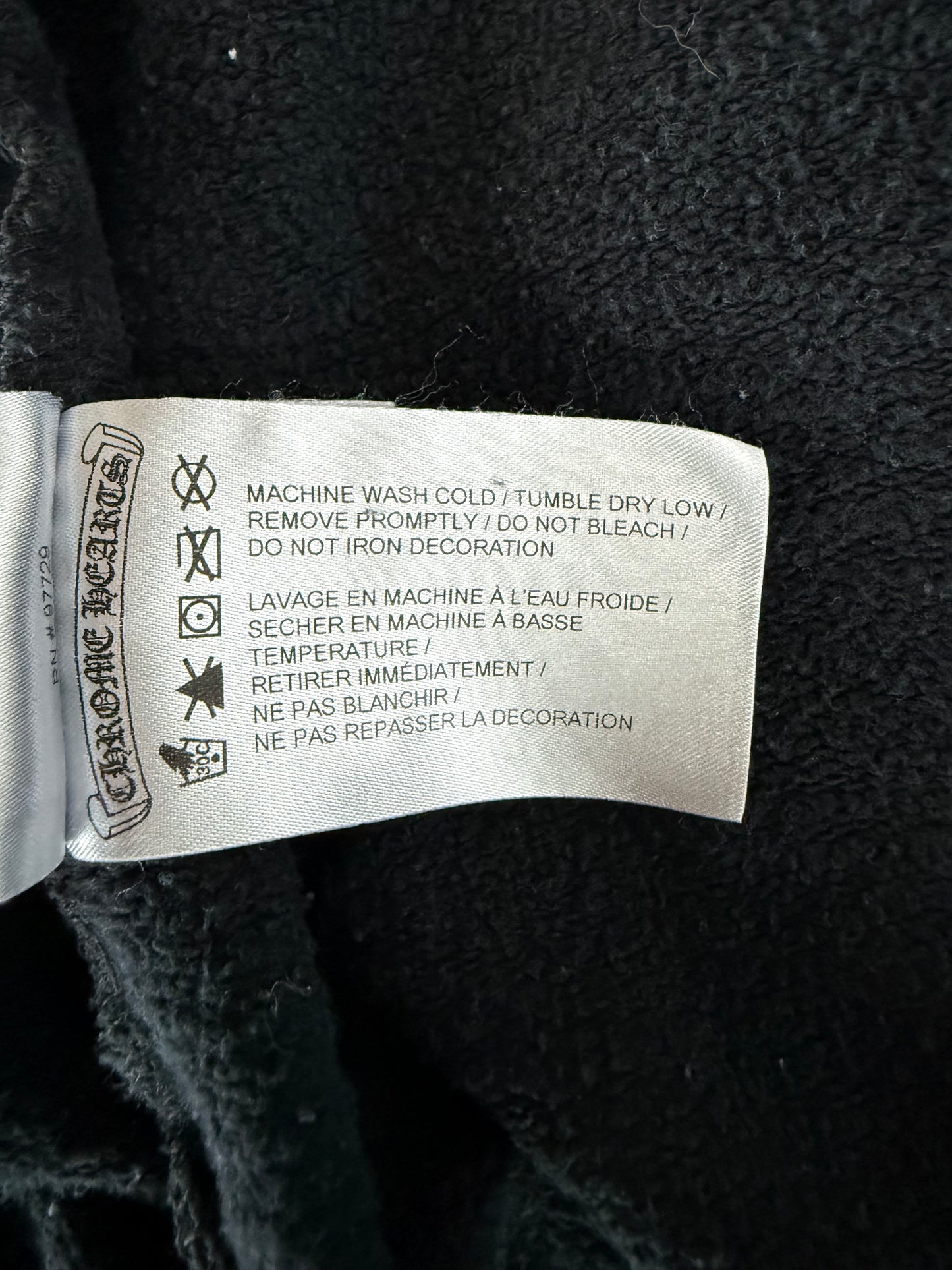 Chrome Hearts Black & White Los Angeles Horseshoe Logo Zip Up Hoodie
