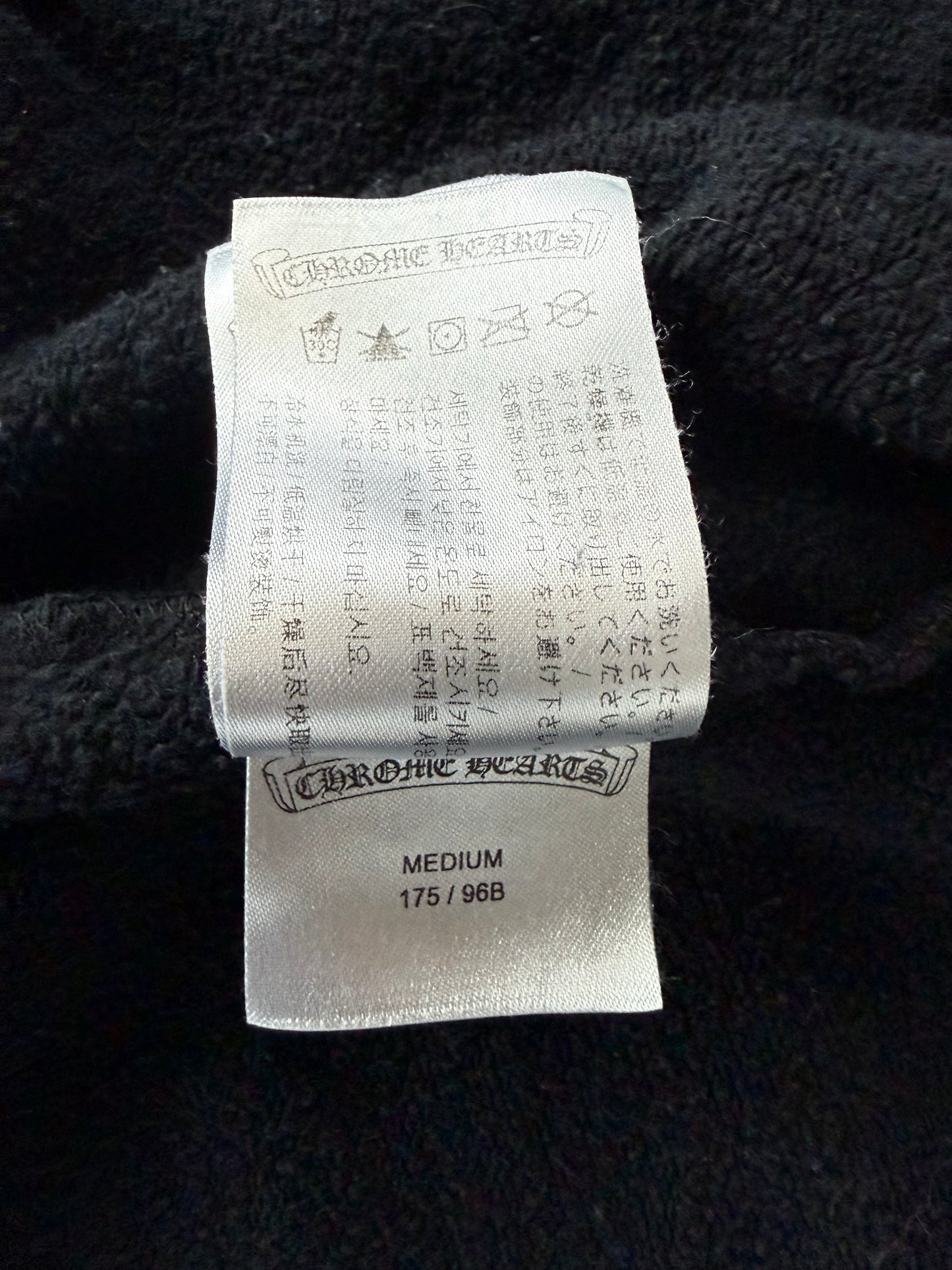 Chrome Hearts Black & White Los Angeles Horseshoe Logo Zip Up Hoodie