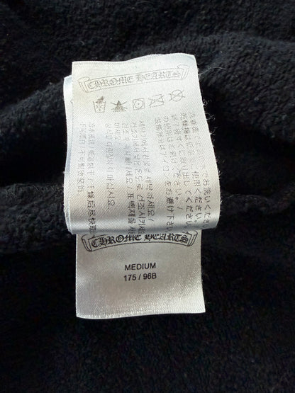 Chrome Hearts Black & White Los Angeles Horseshoe Logo Zip Up Hoodie