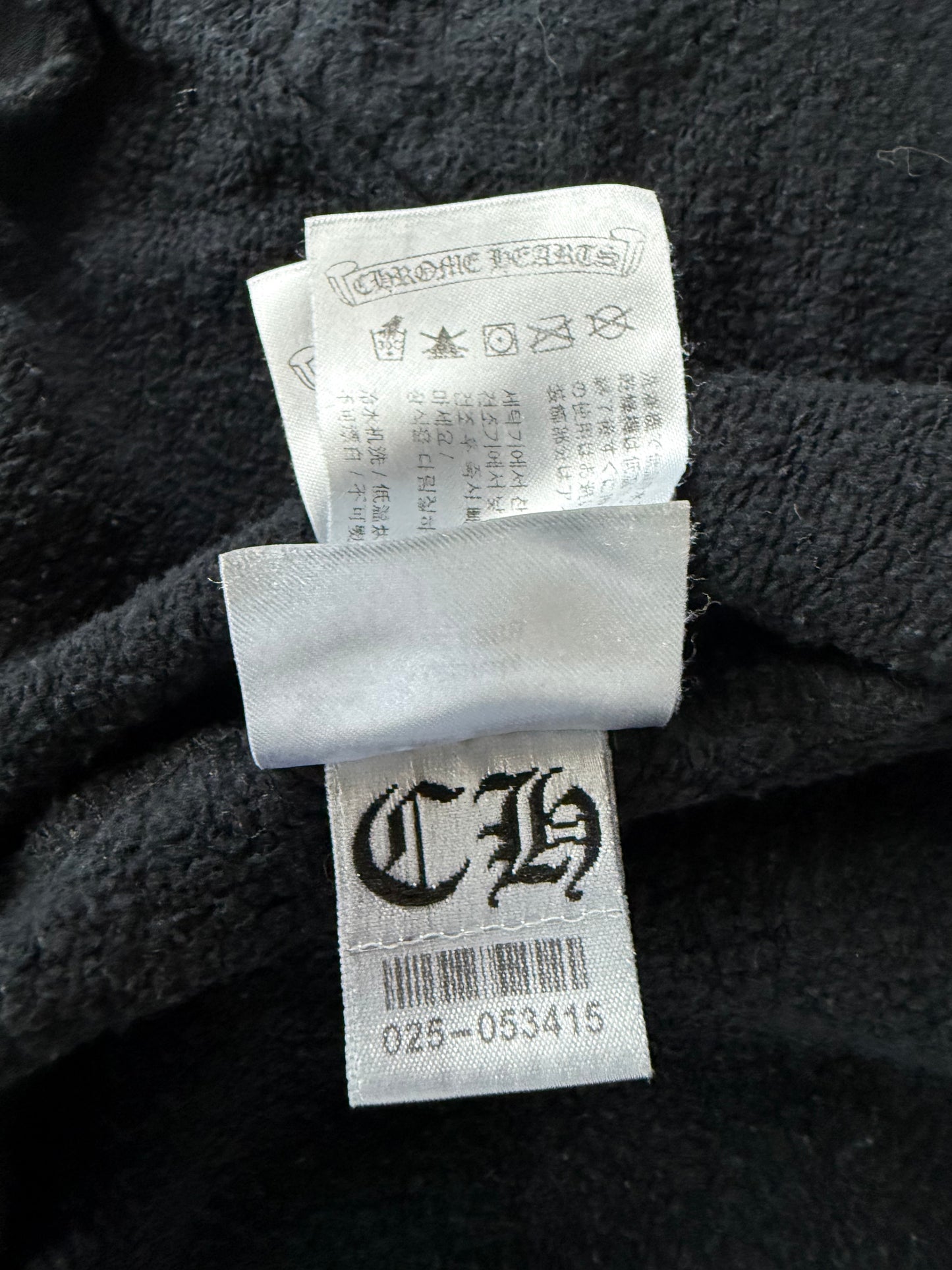 Chrome Hearts Black & White Los Angeles Horseshoe Logo Zip Up Hoodie