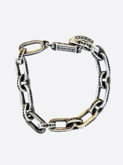 Chrome Hearts Silver Paper E Chain Bracelet