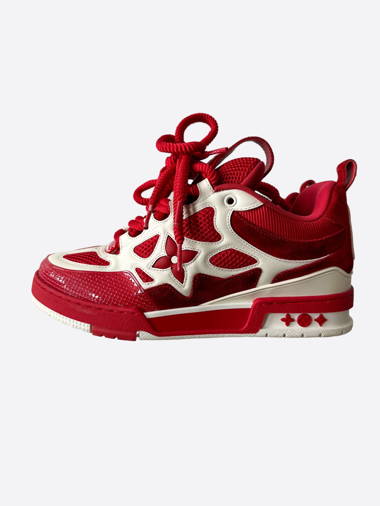 Louis Vuitton Red & White Skate Sneaker – Savonches