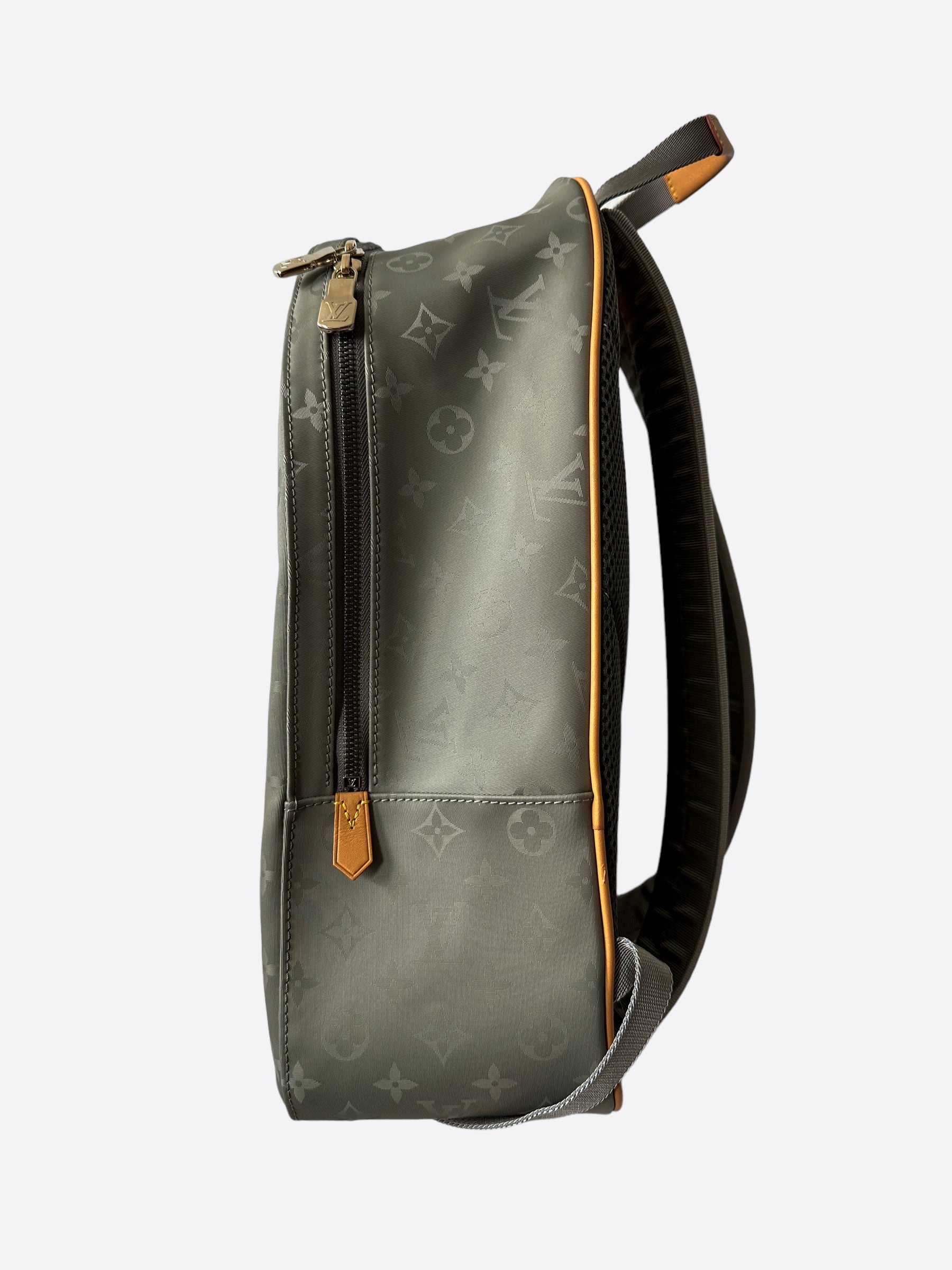 louis vuitton backpack monogram gm grey Louis Vuitton Silver Titanium Monogram Backpack – Savonches
