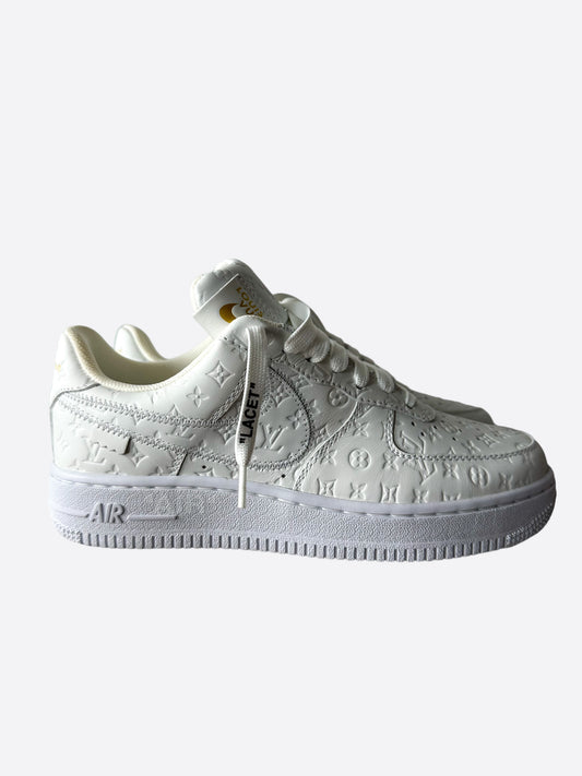 Louis Vuitton White Monogram Nike Air Force 1