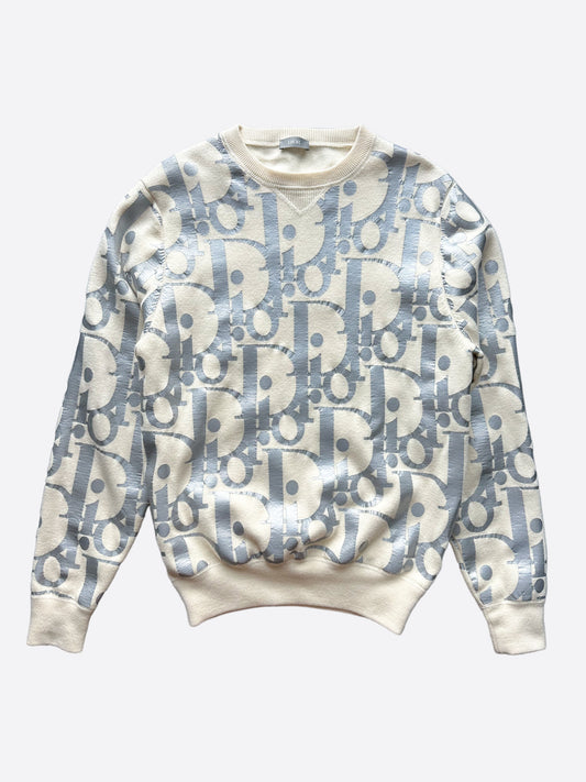Dior Oblique Beige Reflective Wool Sweater