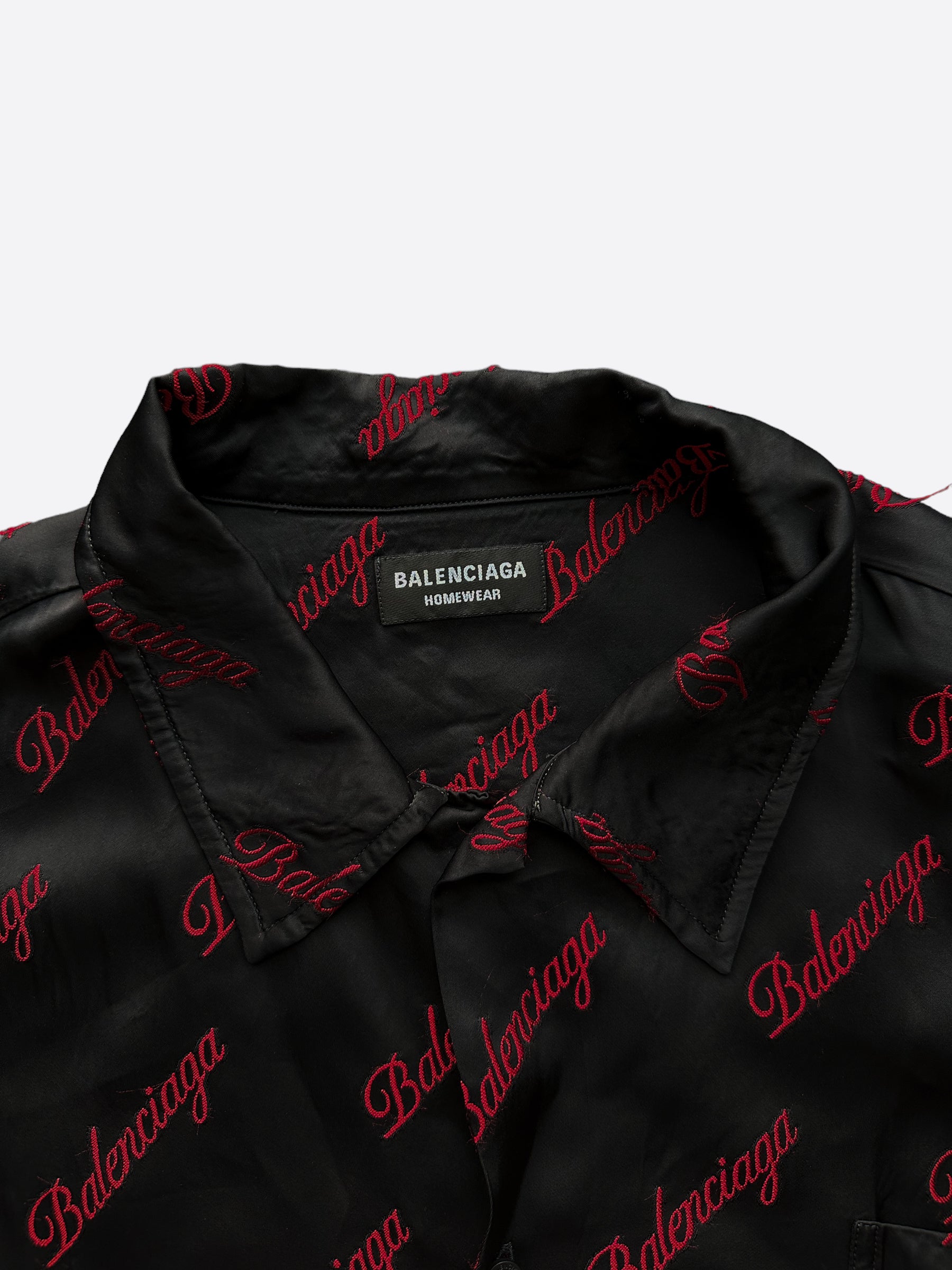balenciaga logo dress shirt Balenciaga Unisex Monogram Longsleeve Button Up Shirt Size 38