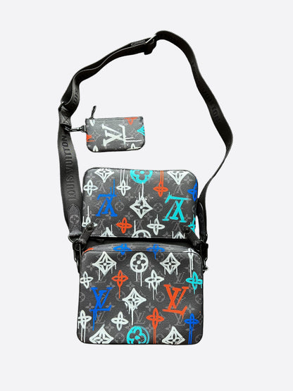 Louis Vuitton Monogram Eclipse Graffiti Trio Messenger