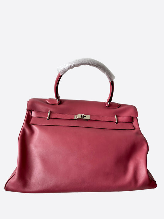 Hermès Rose Sikkim Kelly Relax 50