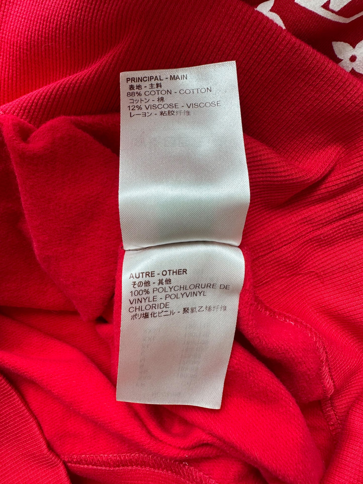 red louis vuitton supreme hoodie
