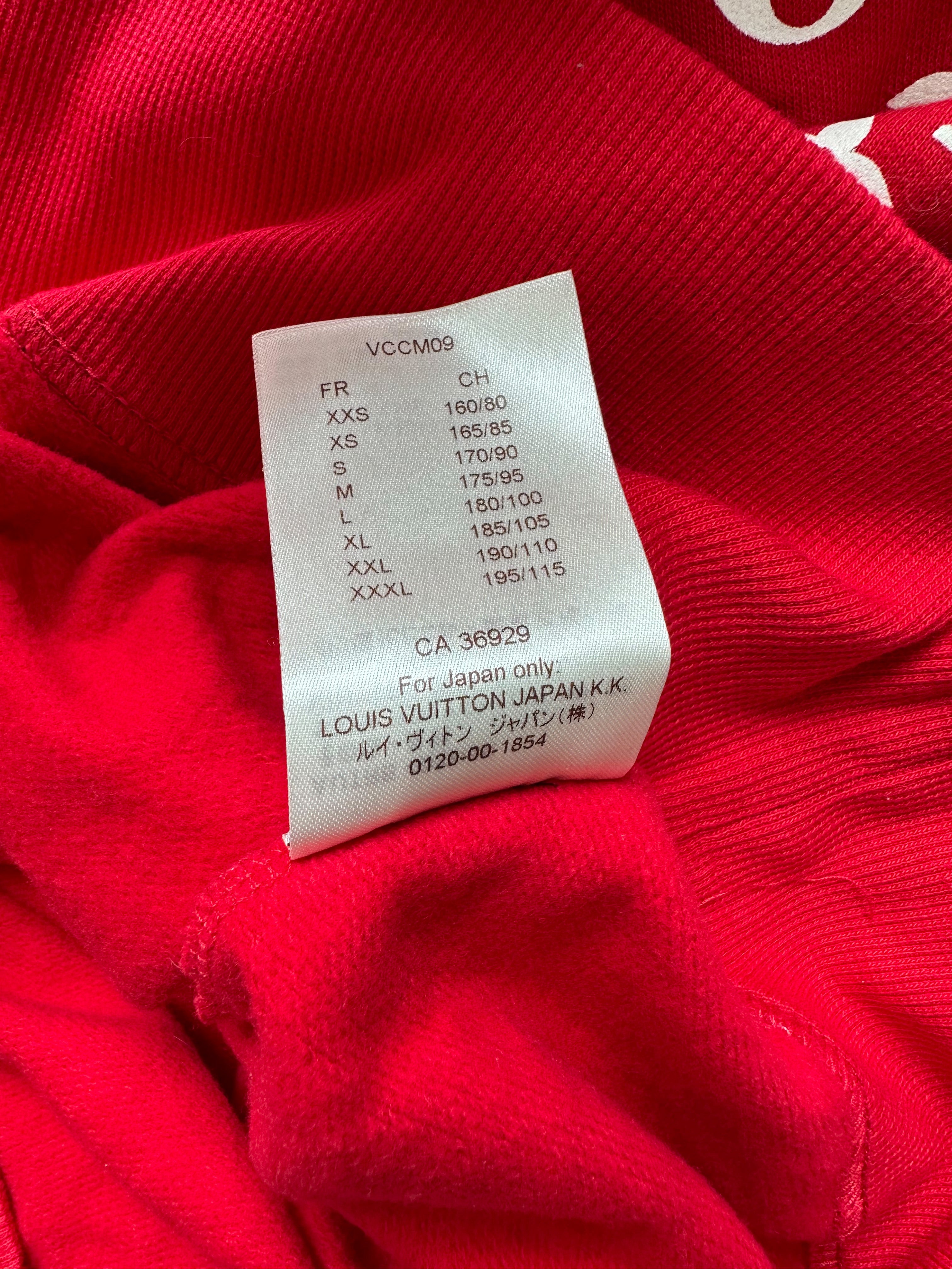 Louis Vuitton Supreme Red Monogram Box Logo Hoodie