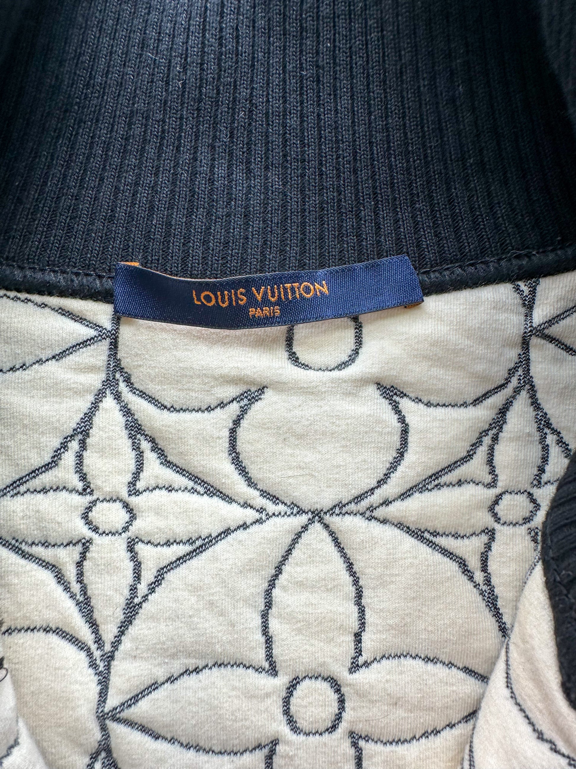 Louis Vuitton Black and Silver Embroidered Jacquard Logomania