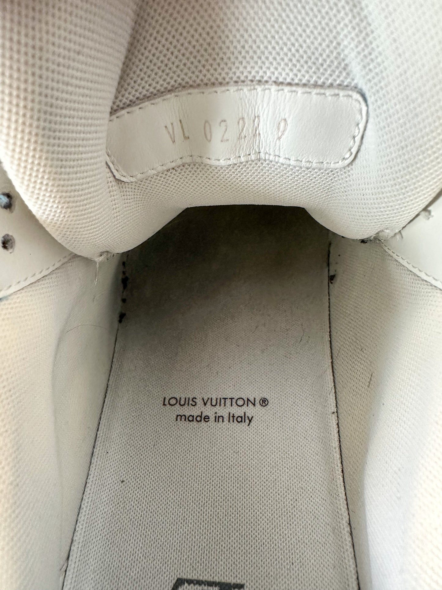 Louis Vuitton Blue & White Monogram Trainers