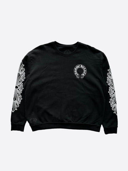 Chrome Hearts Black & White Horseshoe Logo Sweater