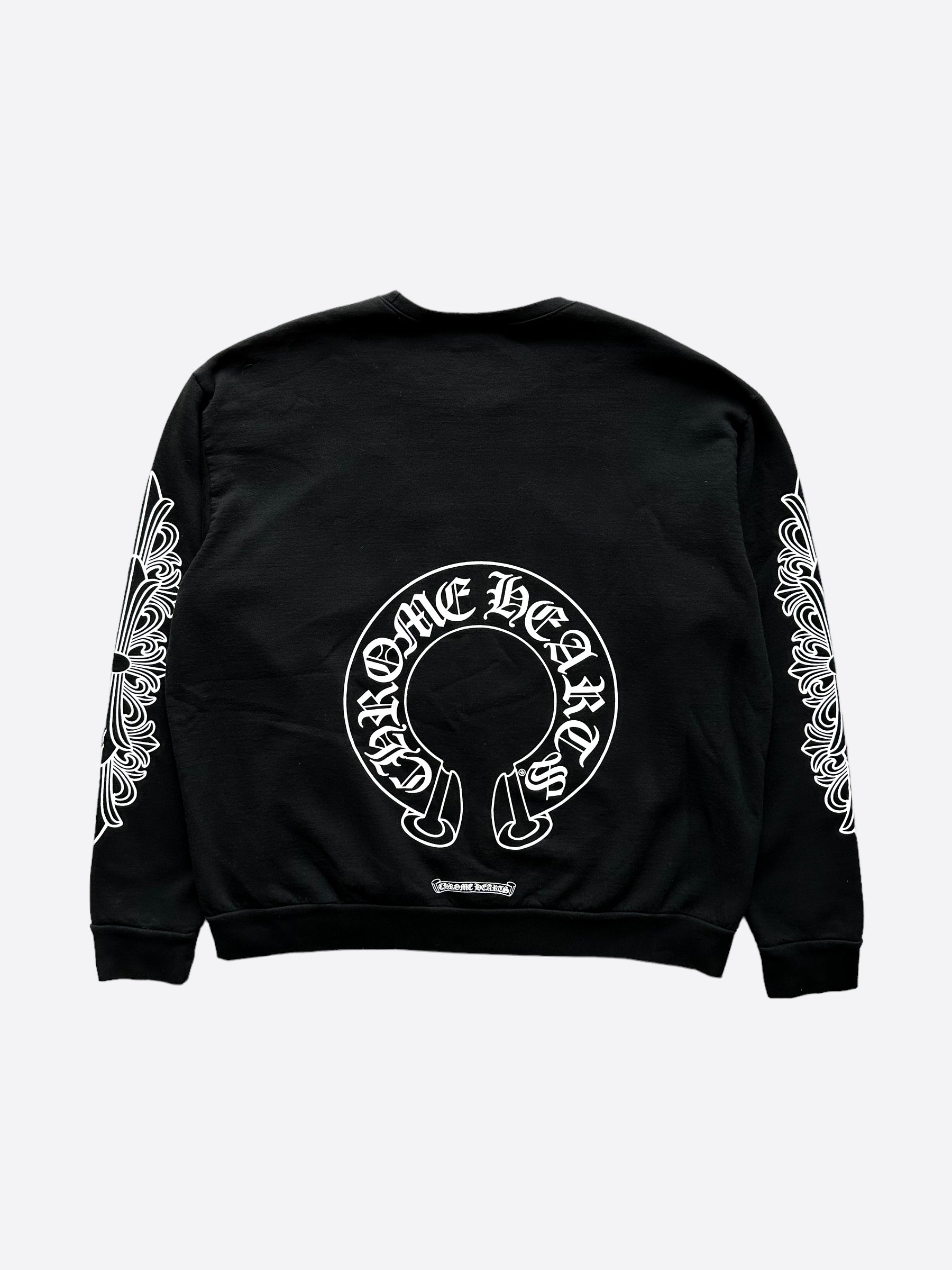 Chrome Hearts Black & White Horseshoe Logo Sweater – Savonches
