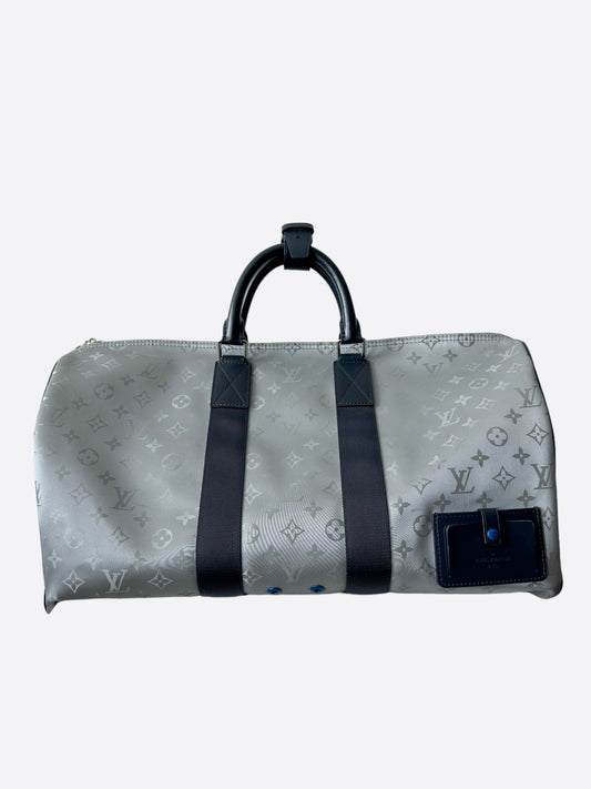 Louis Vuitton Silver Monogram Satellite Keepall 50