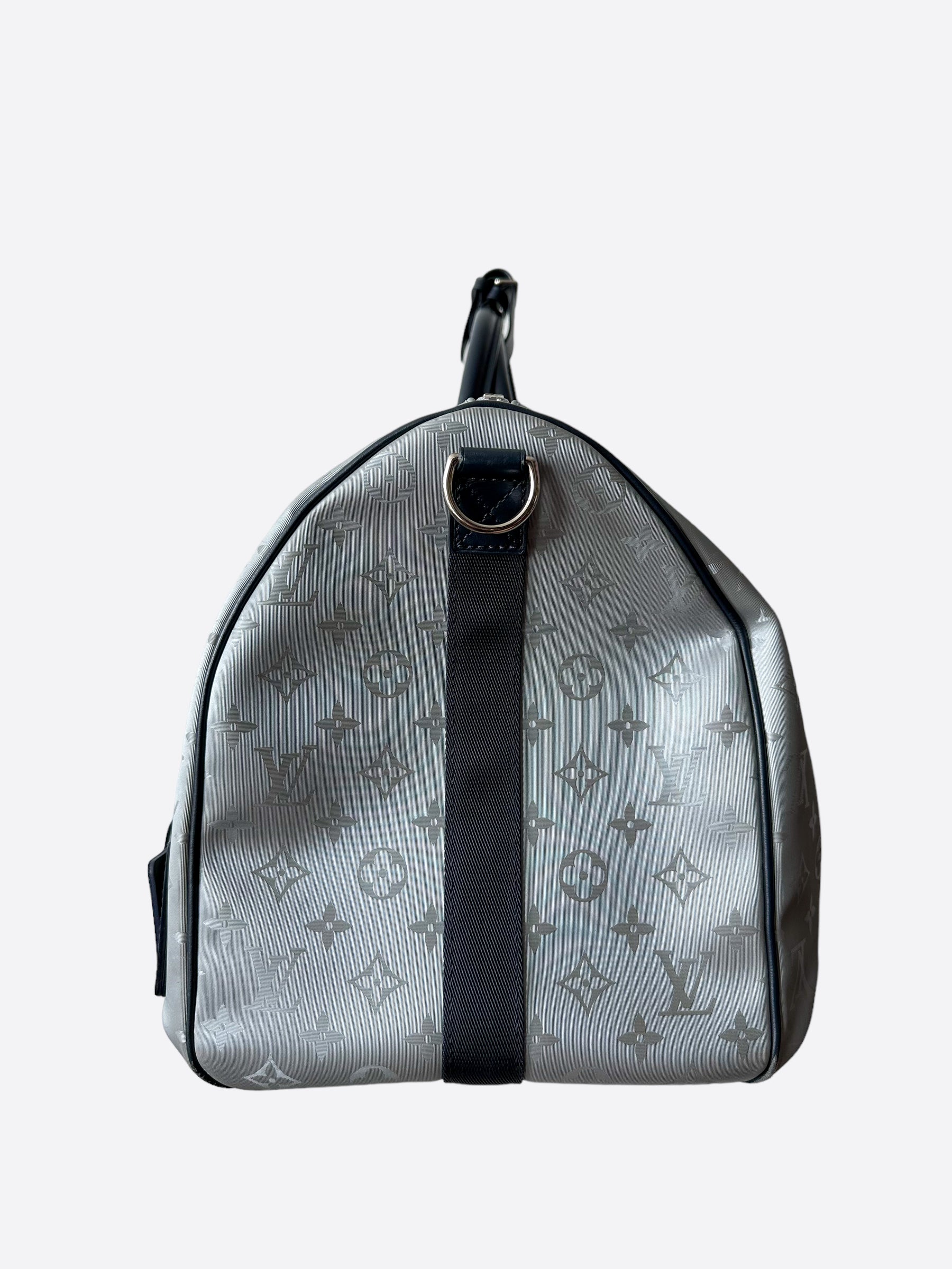 Louis Vuitton Keepall Bandouliere Monogram Titanium 50 Grey in