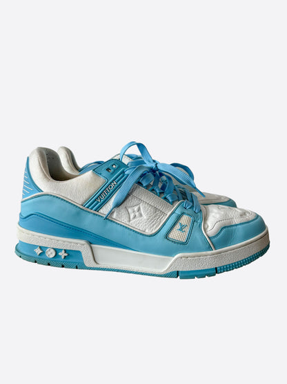 Louis Vuitton Blue & White Monogram Trainers