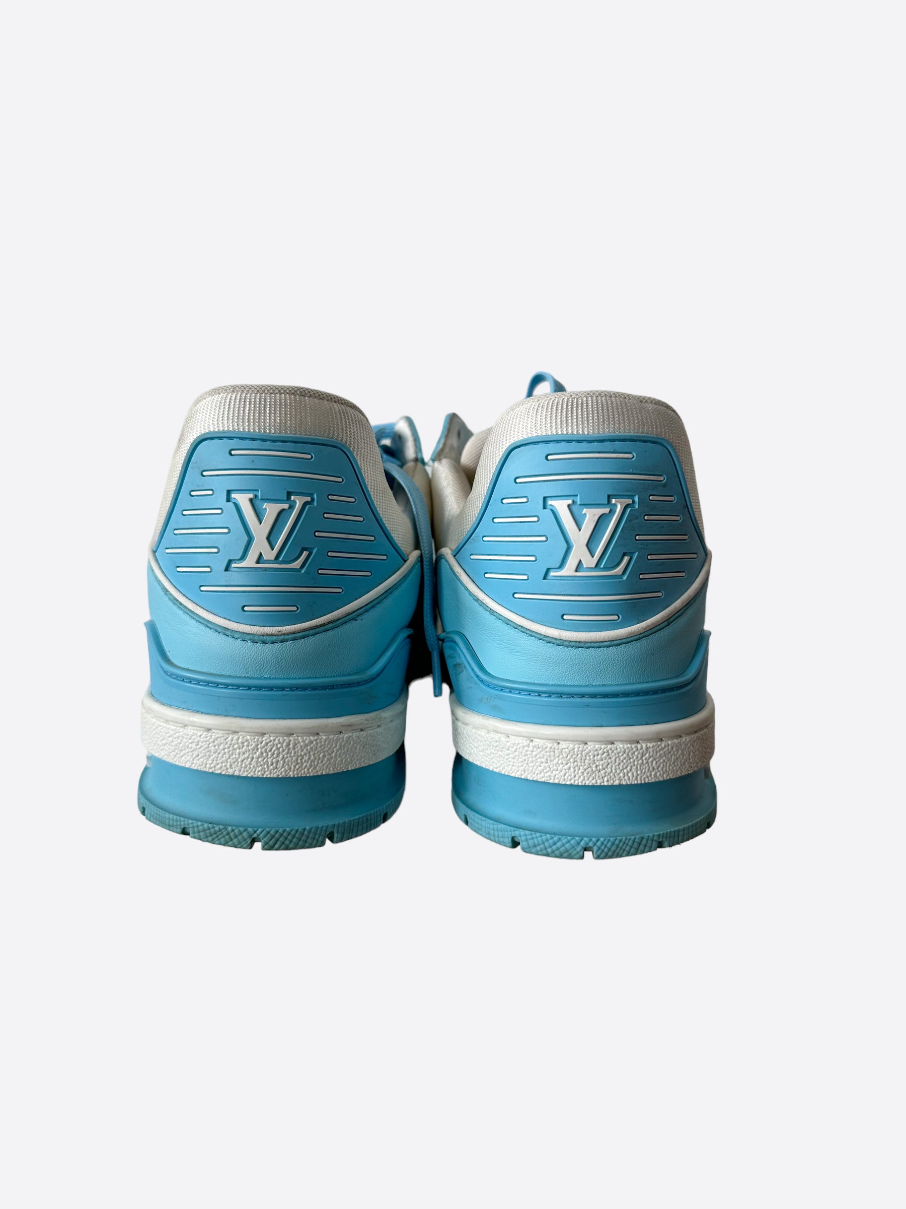 Louis Vuitton White & Blue Trainers – Savonches