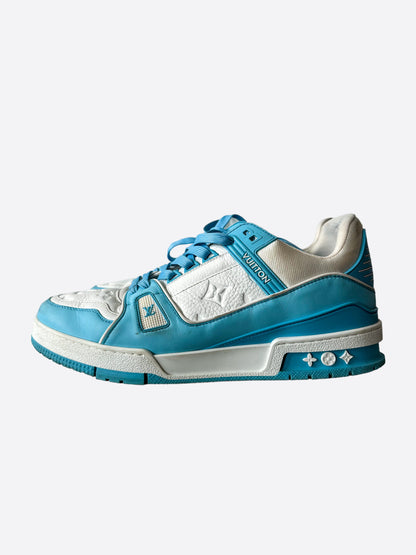 Louis Vuitton Blue & White Monogram Trainers