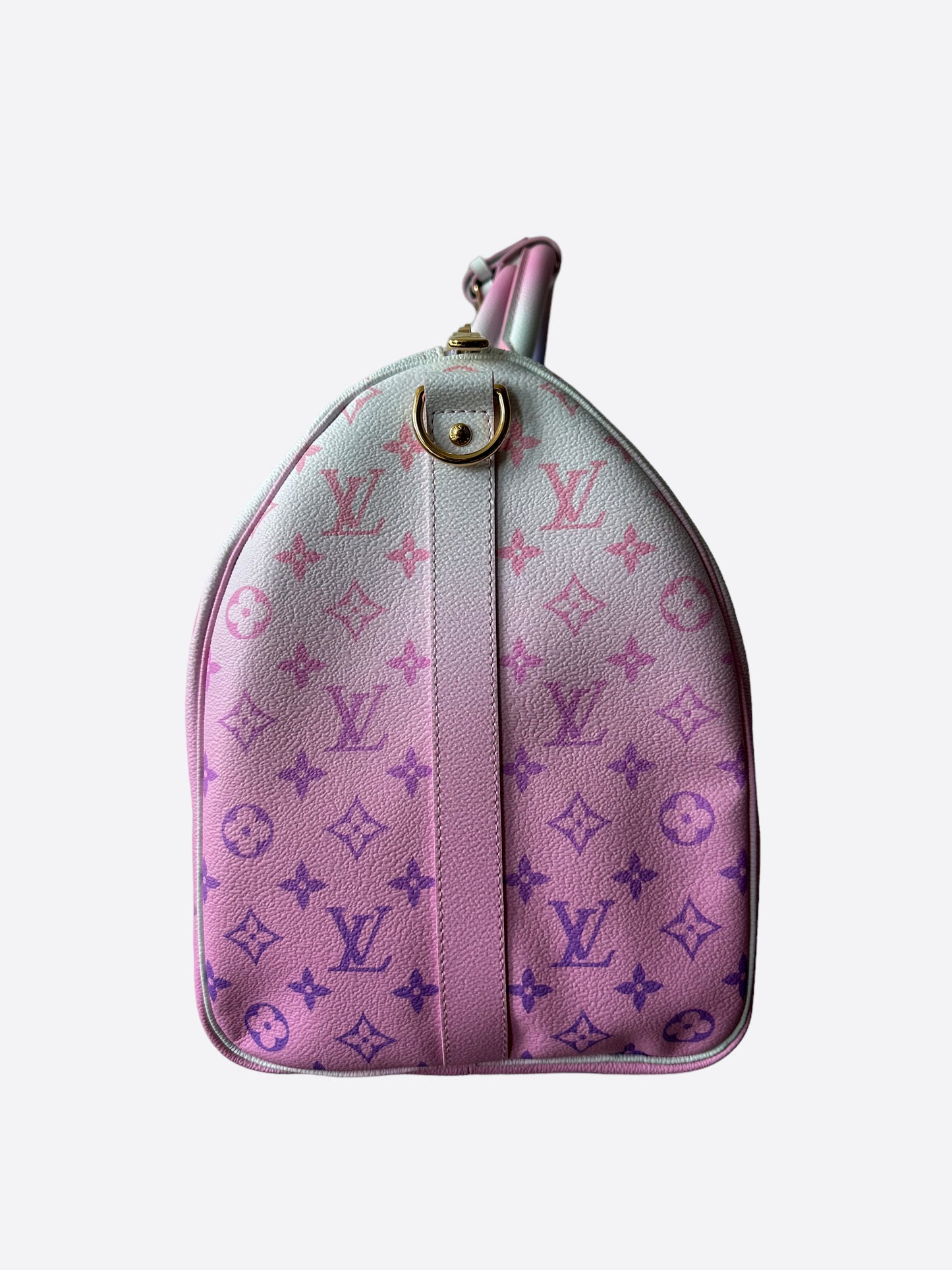 Louis Vuitton Keepall Bandouliere 45 Sunrise Pastel Pink Monogram Travel  Bag