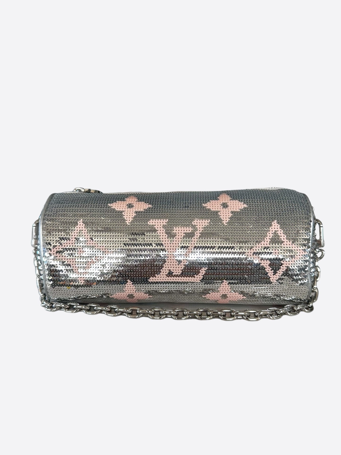 Louis Vuitton Silver & Pink Monogram Papillon Pouch