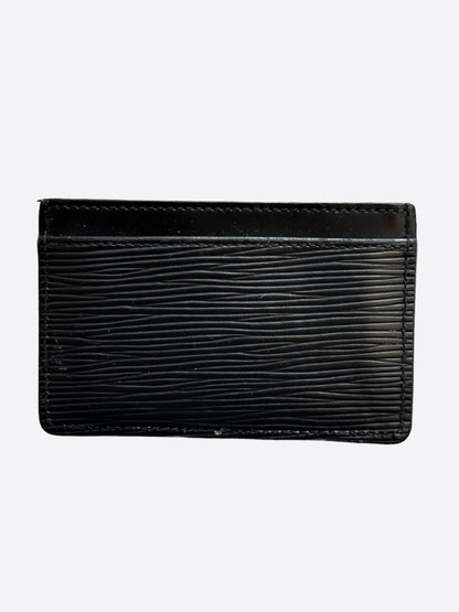 Louis Vuitton Black EPI Embossed Logo Cardholder