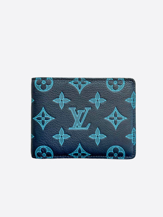 Louis Vuitton Navy & Blue Monogram Multiple Wallet