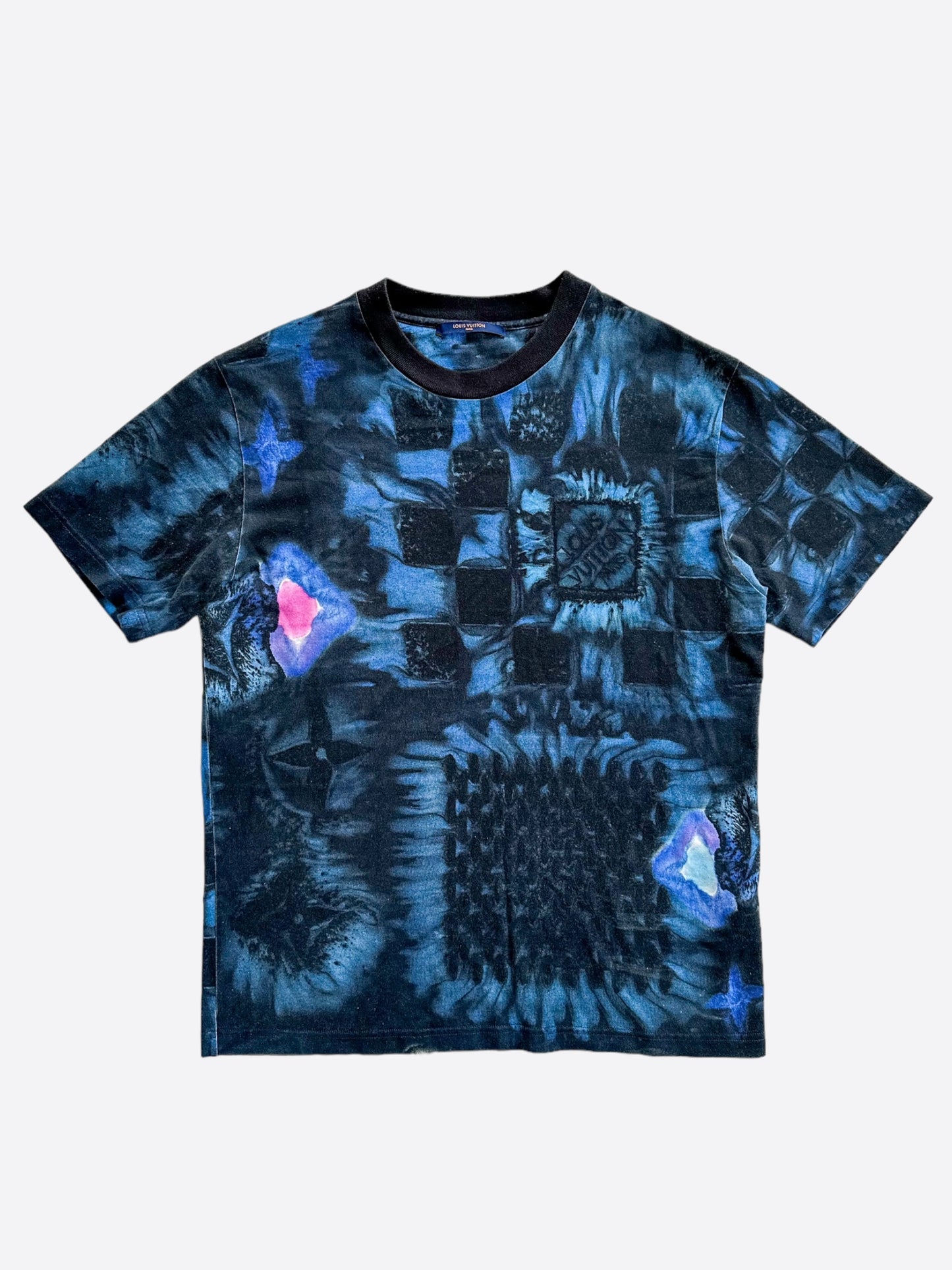 Louis Vuitton Blue Damier Salt Print T-Shirt