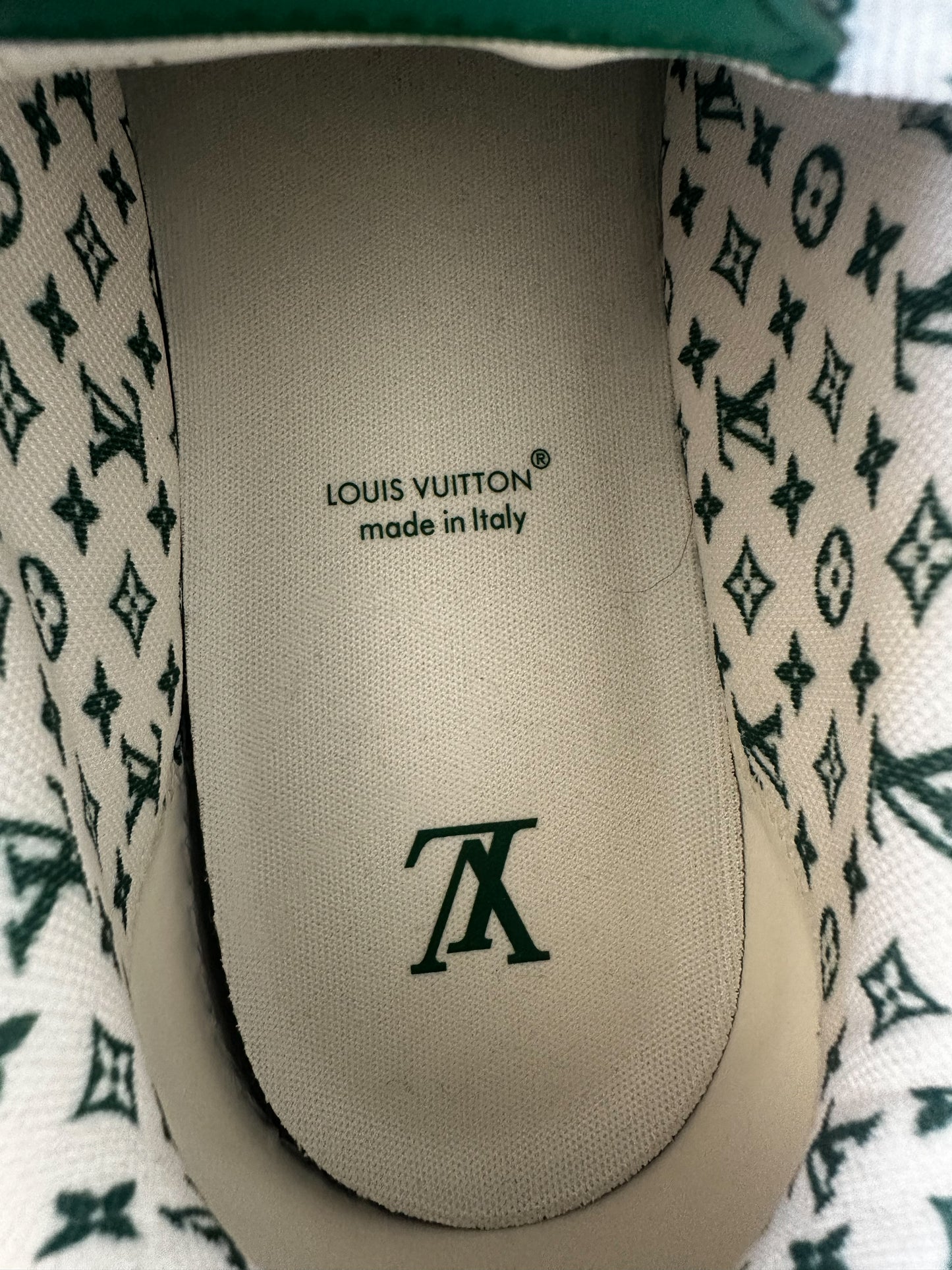 Louis Vuitton Green & White Skate Trainers