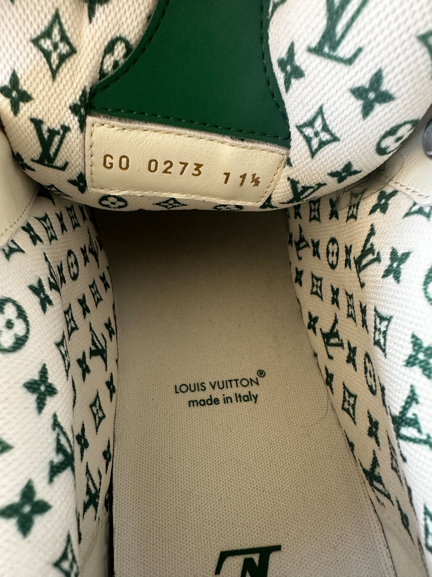 Louis Vuitton Green & White Skate Trainers