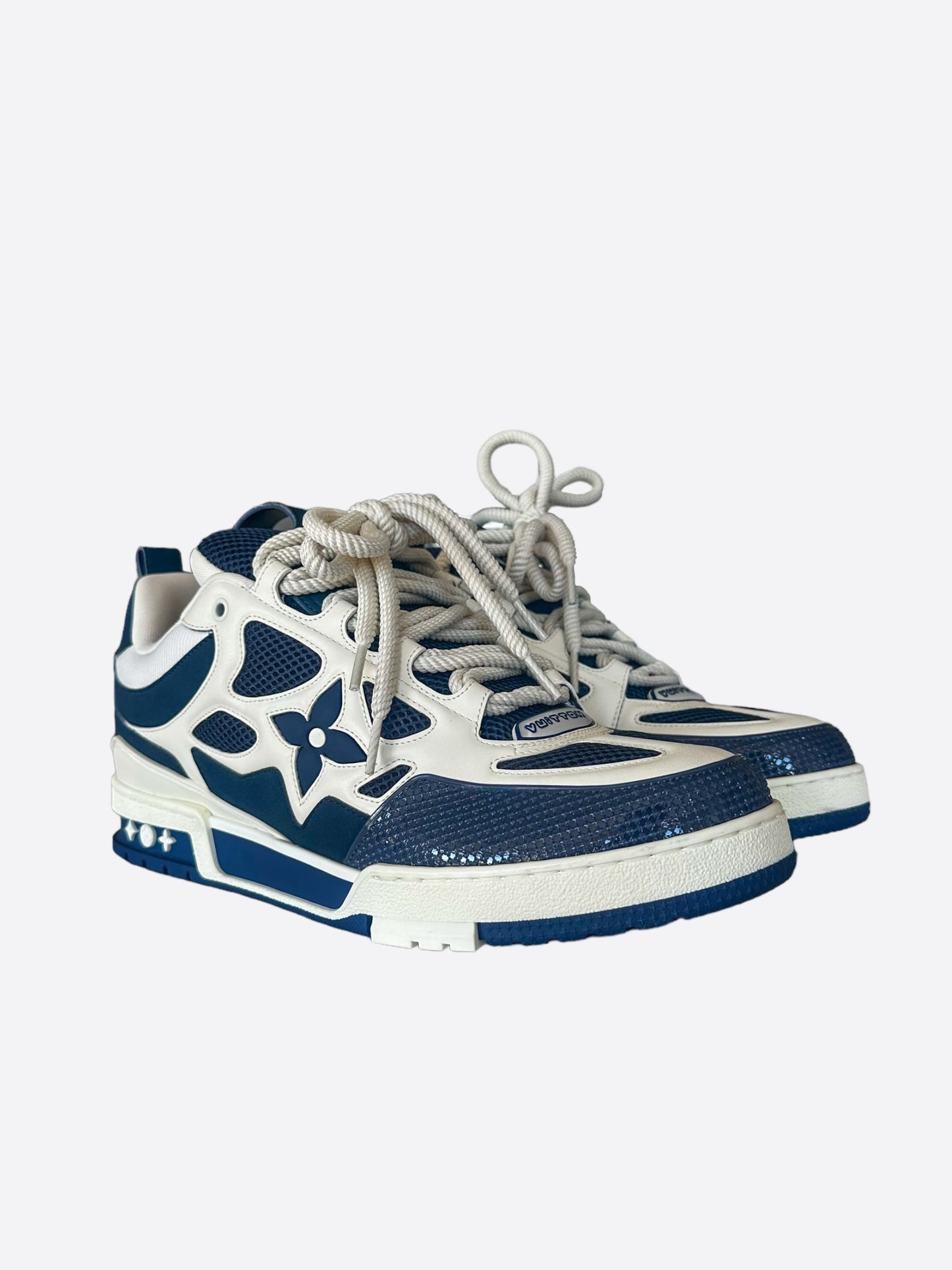 Louis Vuitton Navy & White Skate Trainers