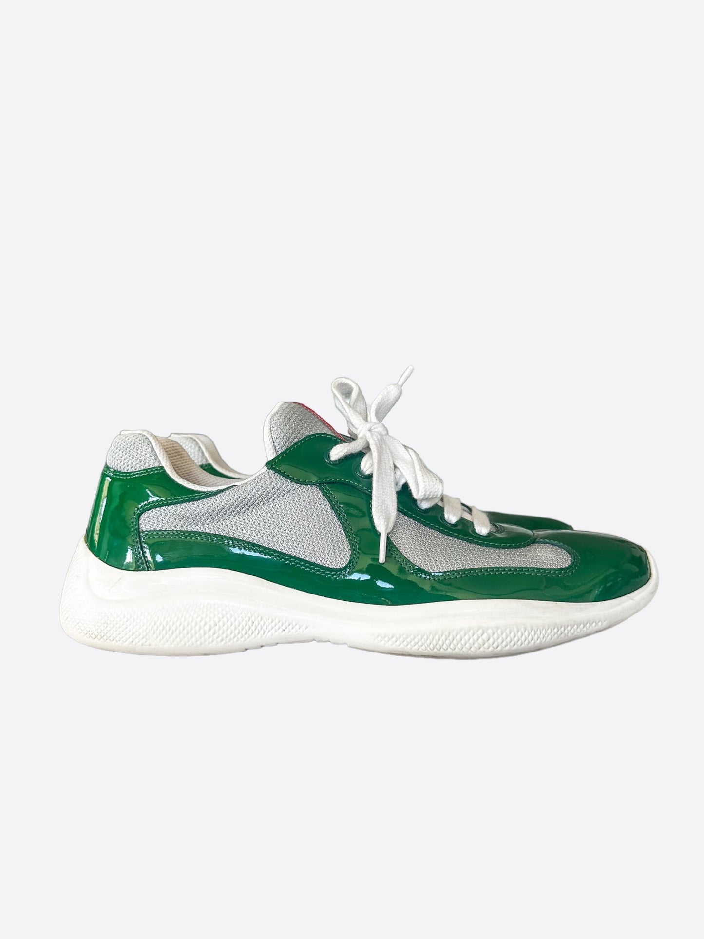 Prada Green & Grey America's Cup Sneakers