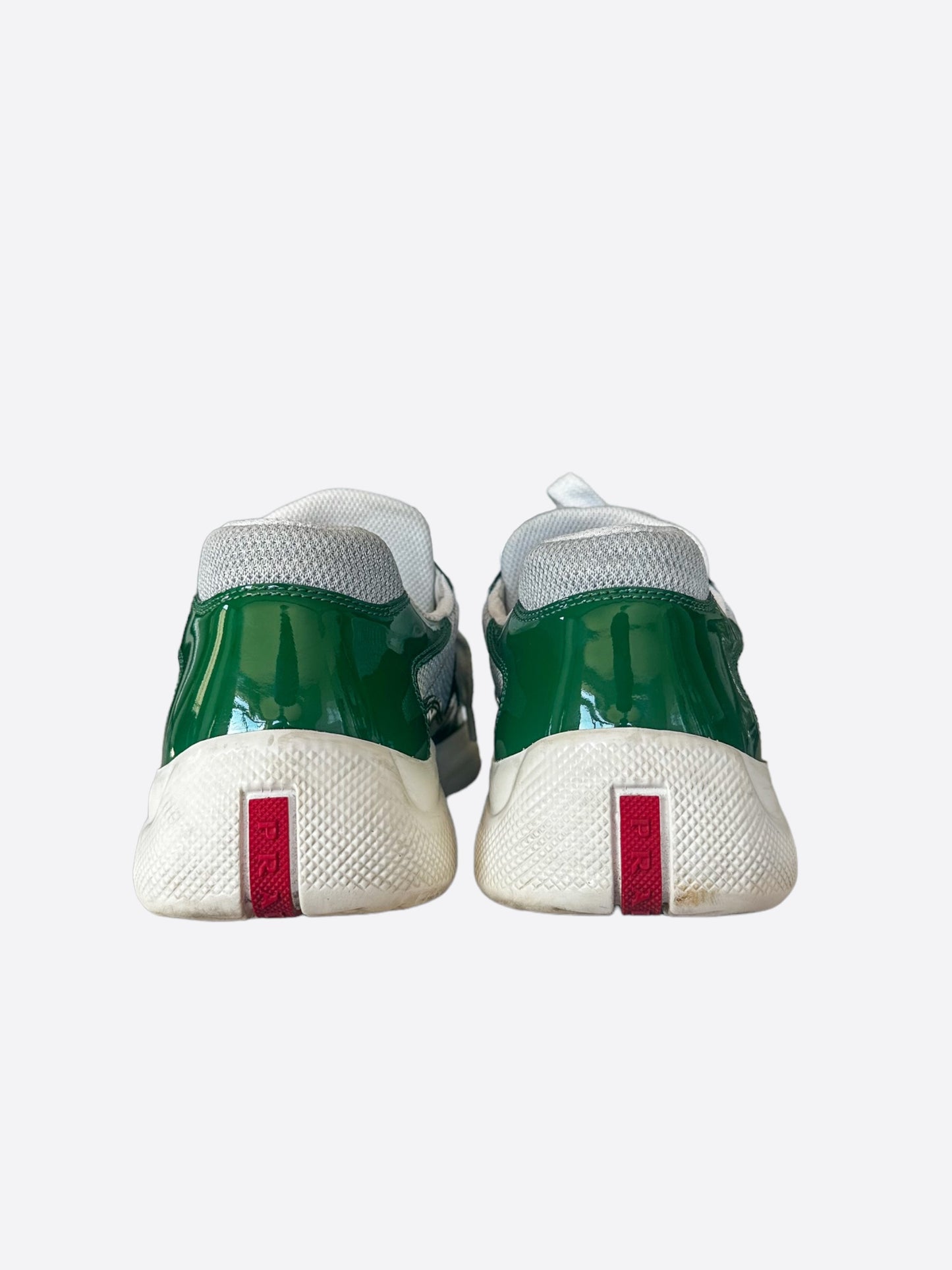 Prada Green & Grey America's Cup Sneakers