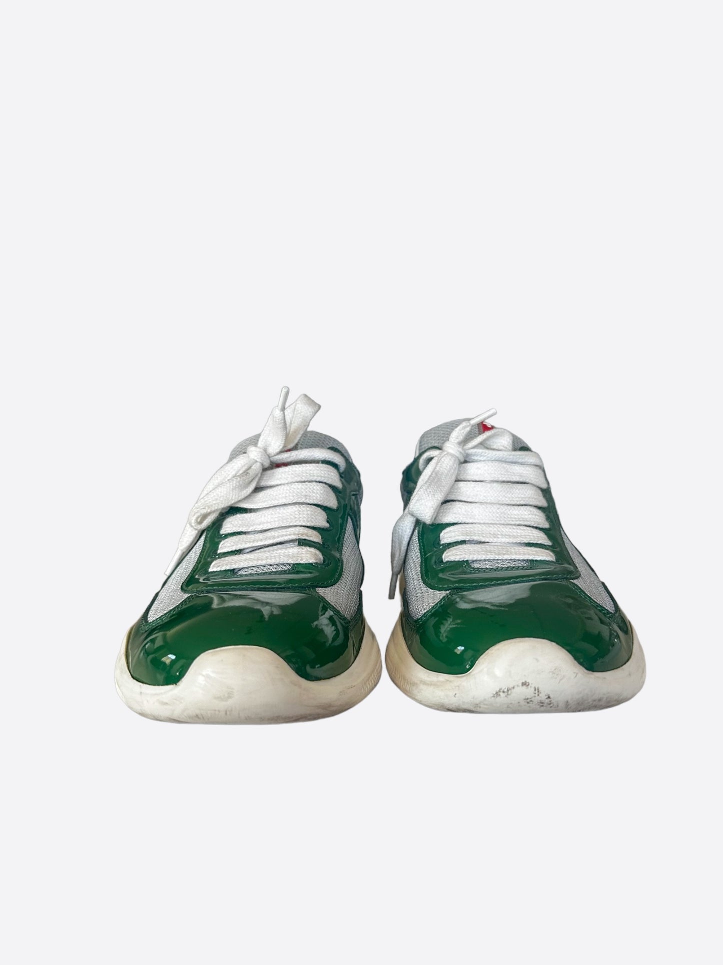 Prada Green & Grey America's Cup Sneakers