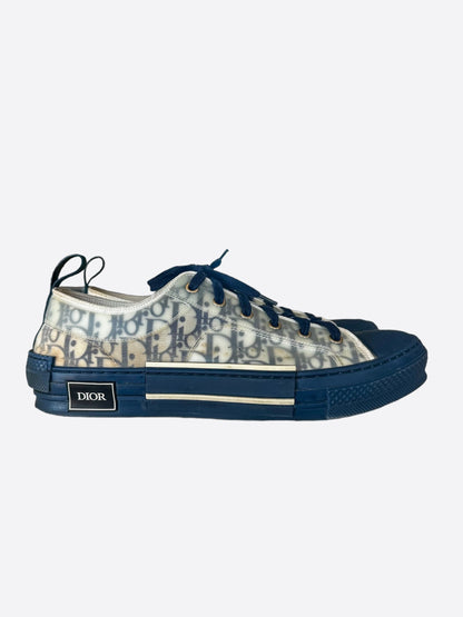 Dior Blue & White Oblique Lowtop B23 Sneakers