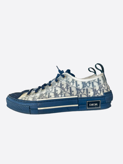 Dior Blue & White Oblique Lowtop B23 Sneakers