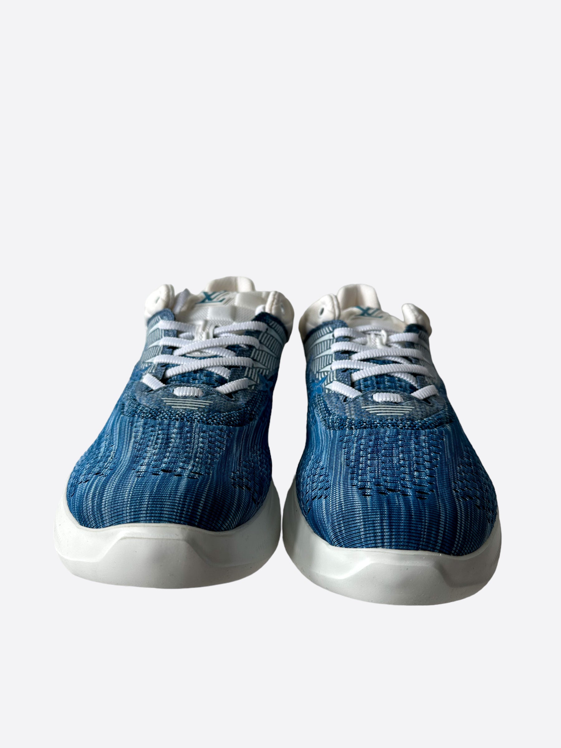 Louis Vuitton $1100 Fastlane Denim Monogram Sneakers