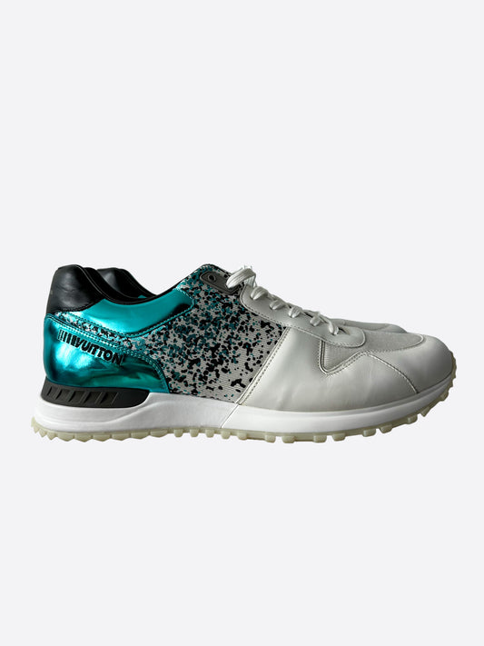 Louis Vuitton Turquoise & White Runaway Sneaker