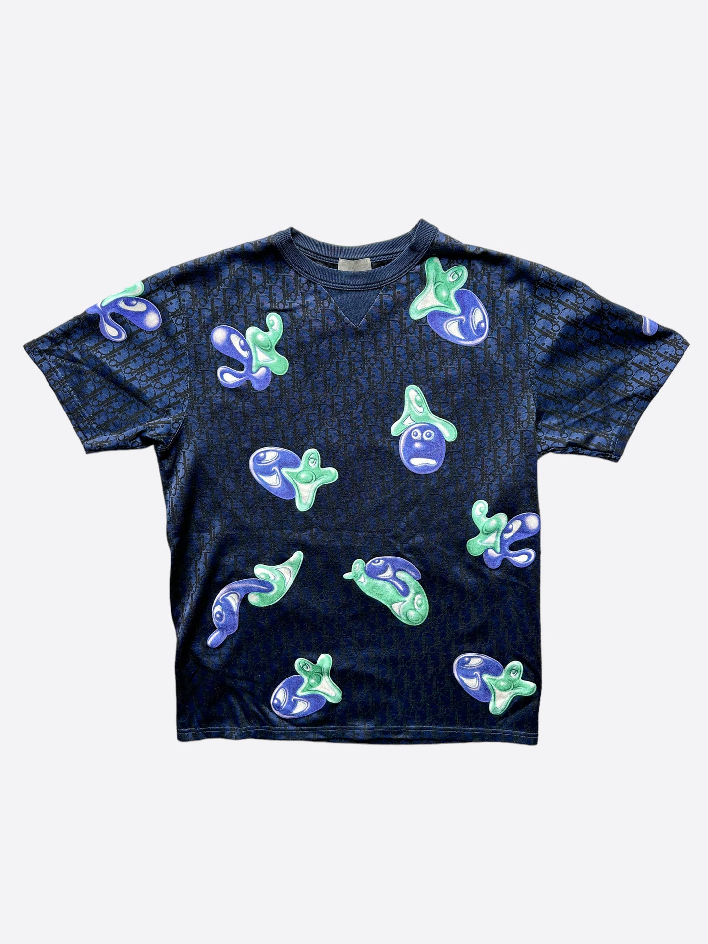 Dior Kenny Scharf Purple Oblique Faces T-Shirt