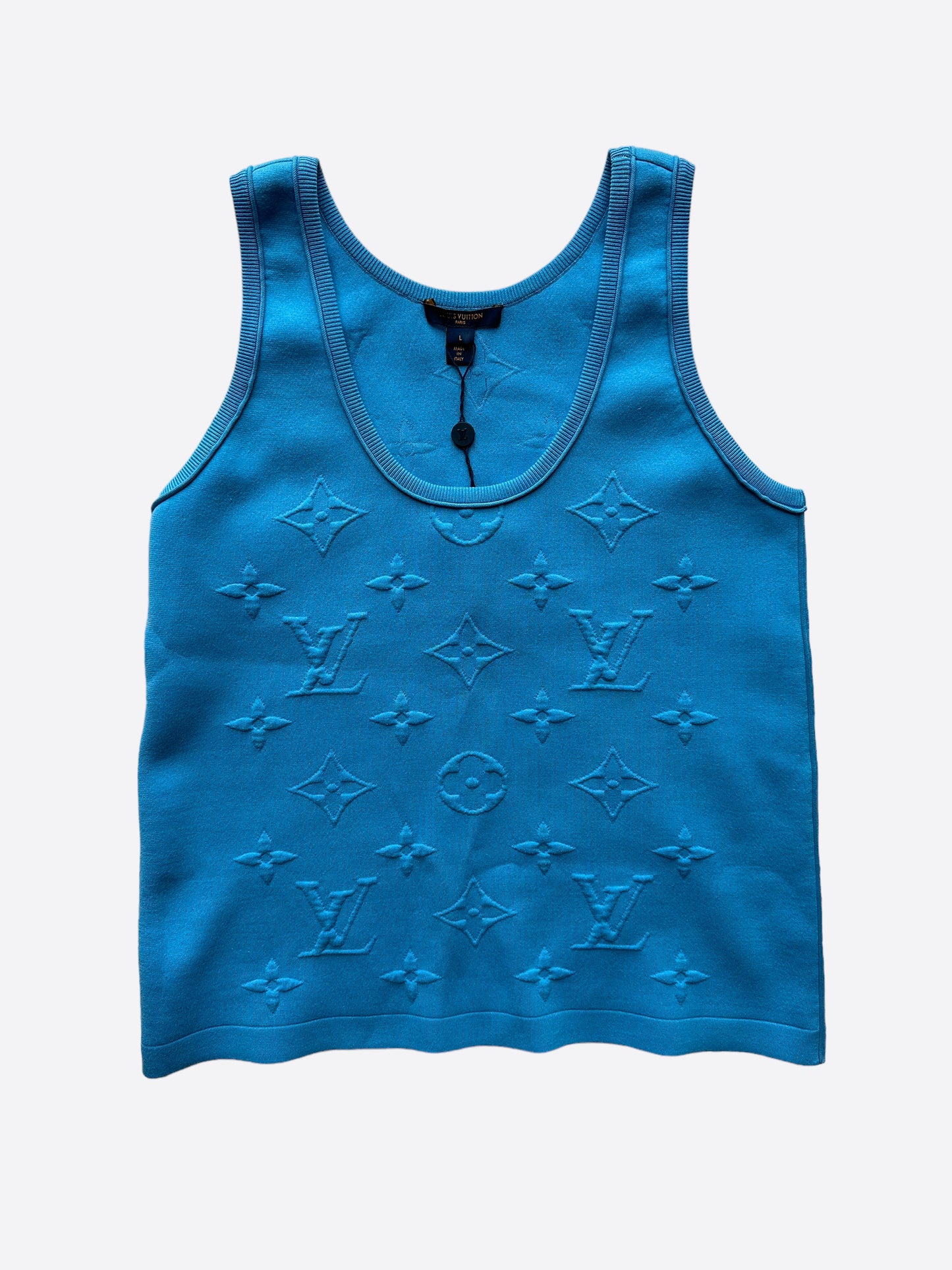 Louis Vuitton Blue 3D Monogram Women's Tank Top