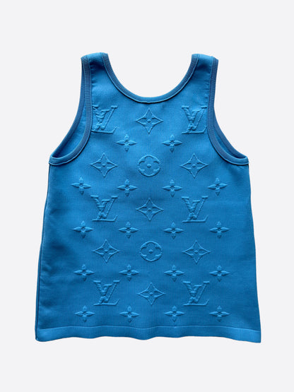 Louis Vuitton Blue 3D Monogram Women's Tank Top