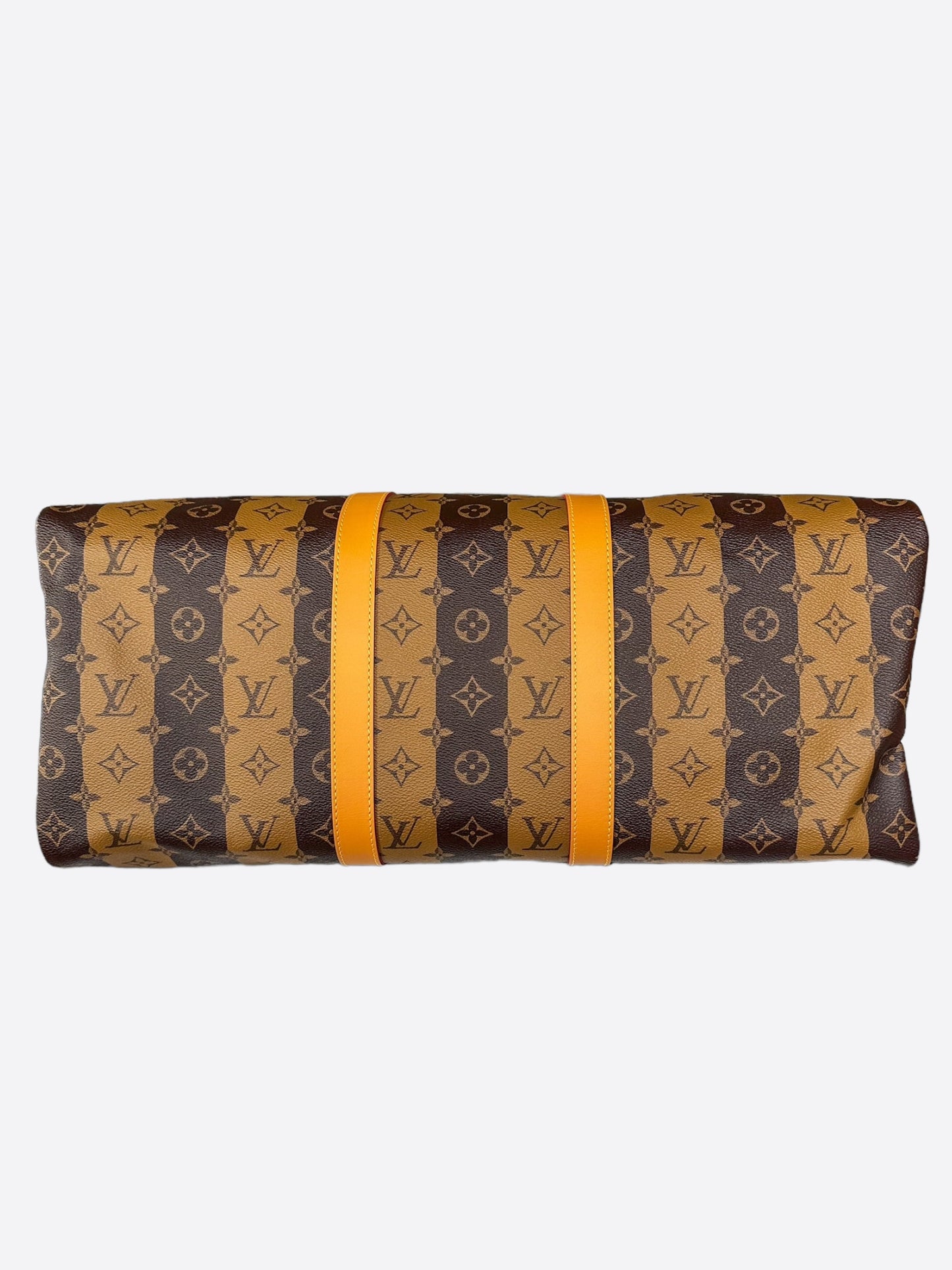 Louis Vuitton Nigo Brown Striped Monogram Keepall 50