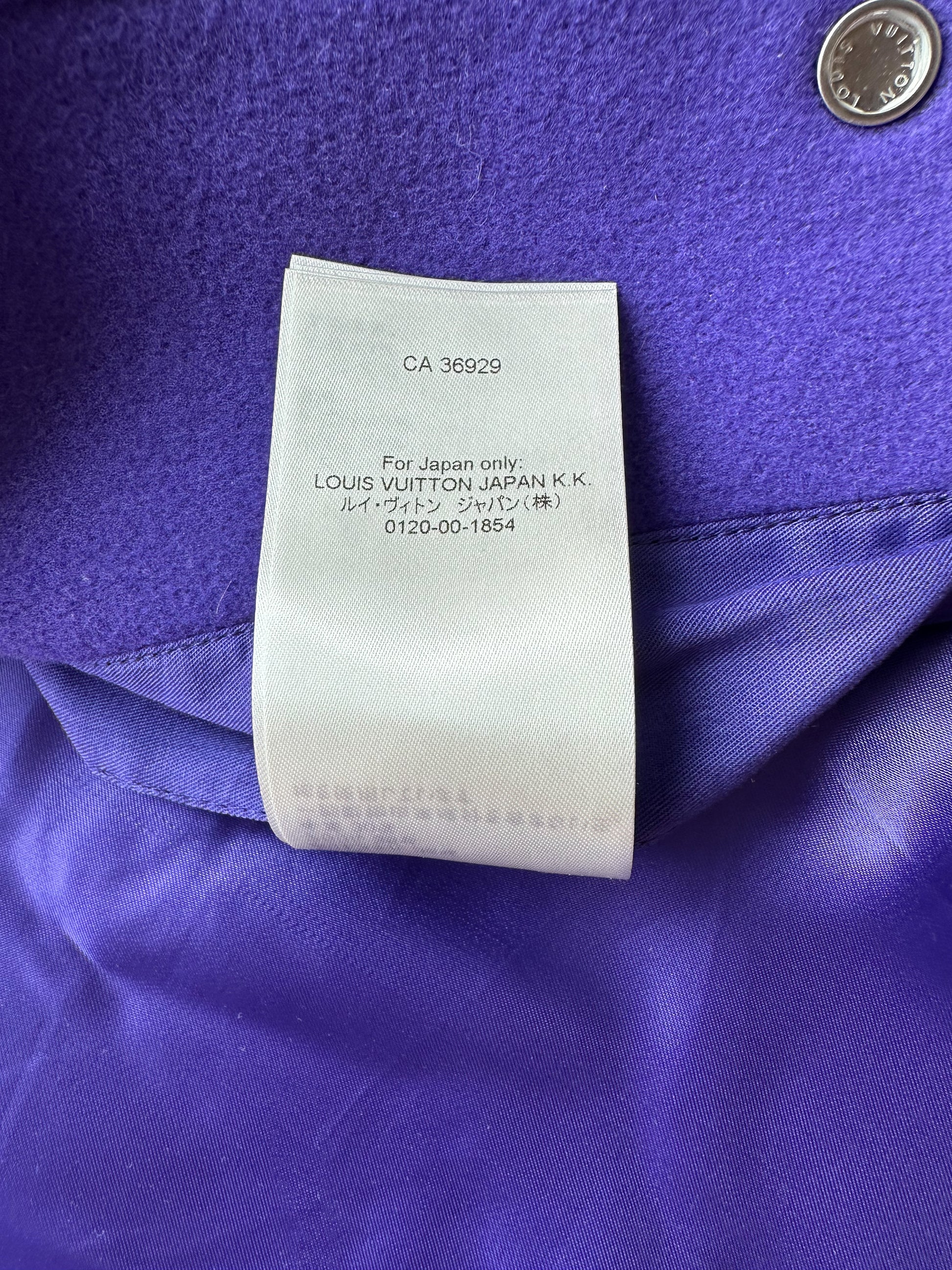 Jacket Makers Louis Vuitton Purple and White Varsity Jacket