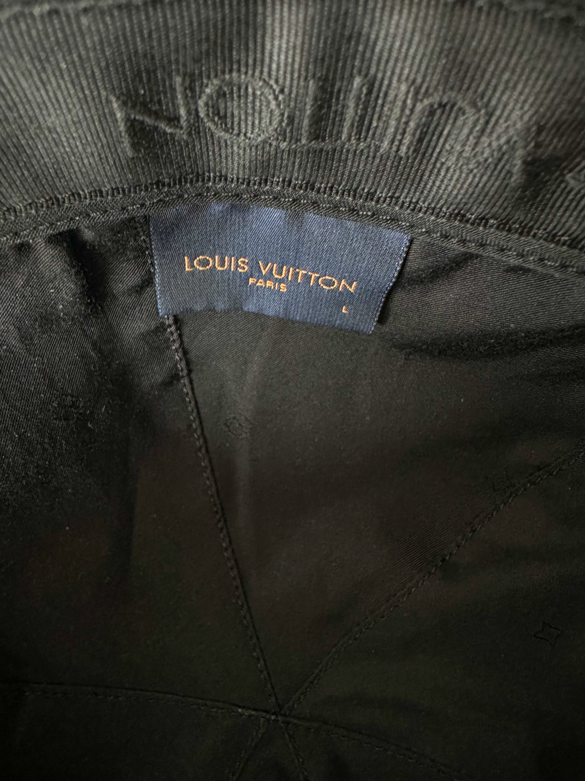 Louis Vuitton Black LV Script Crystals Hat