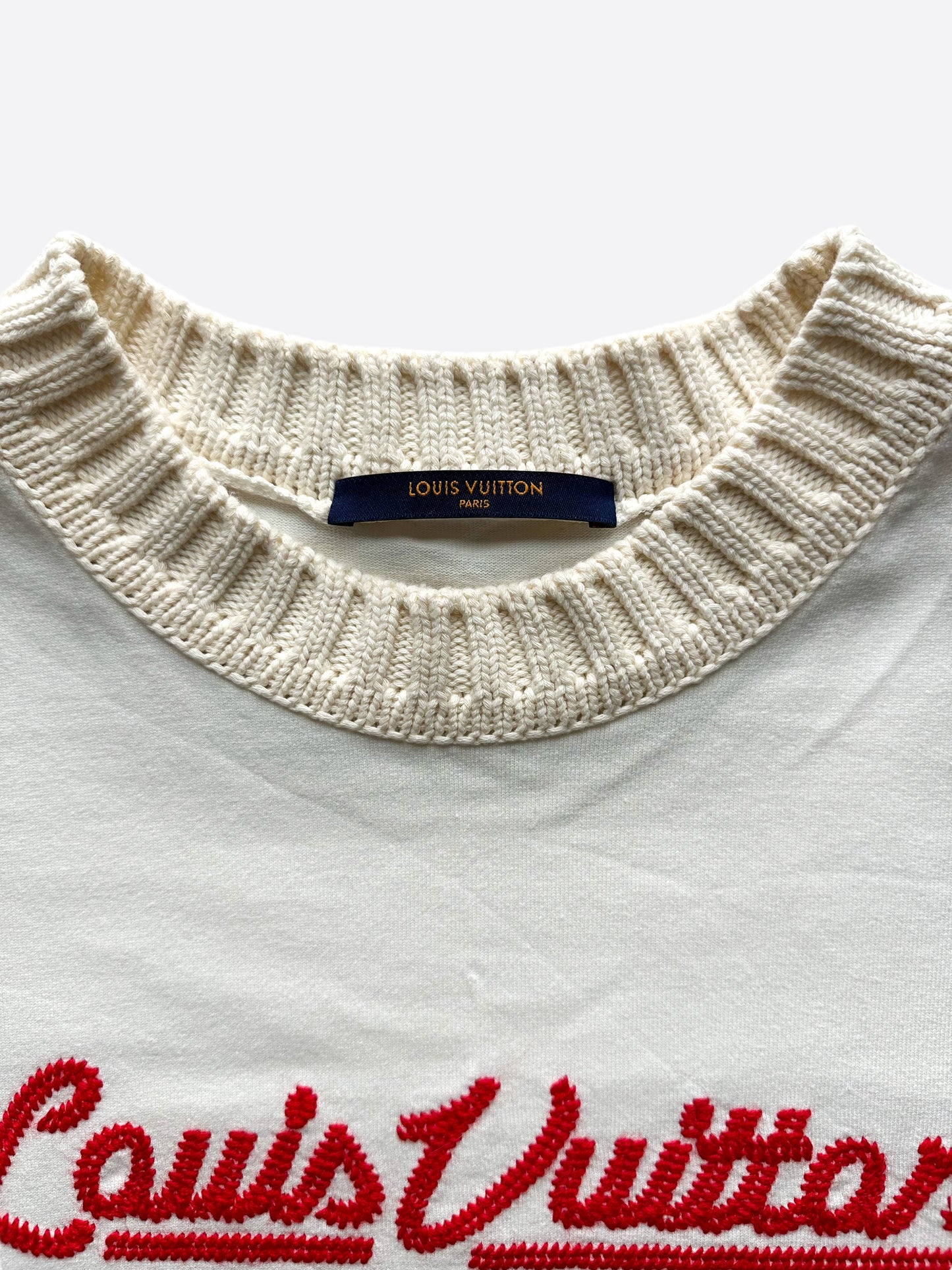 Louis Vuitton x Nigo Embroidered Mockneck Tee White Men's - FW21 - US