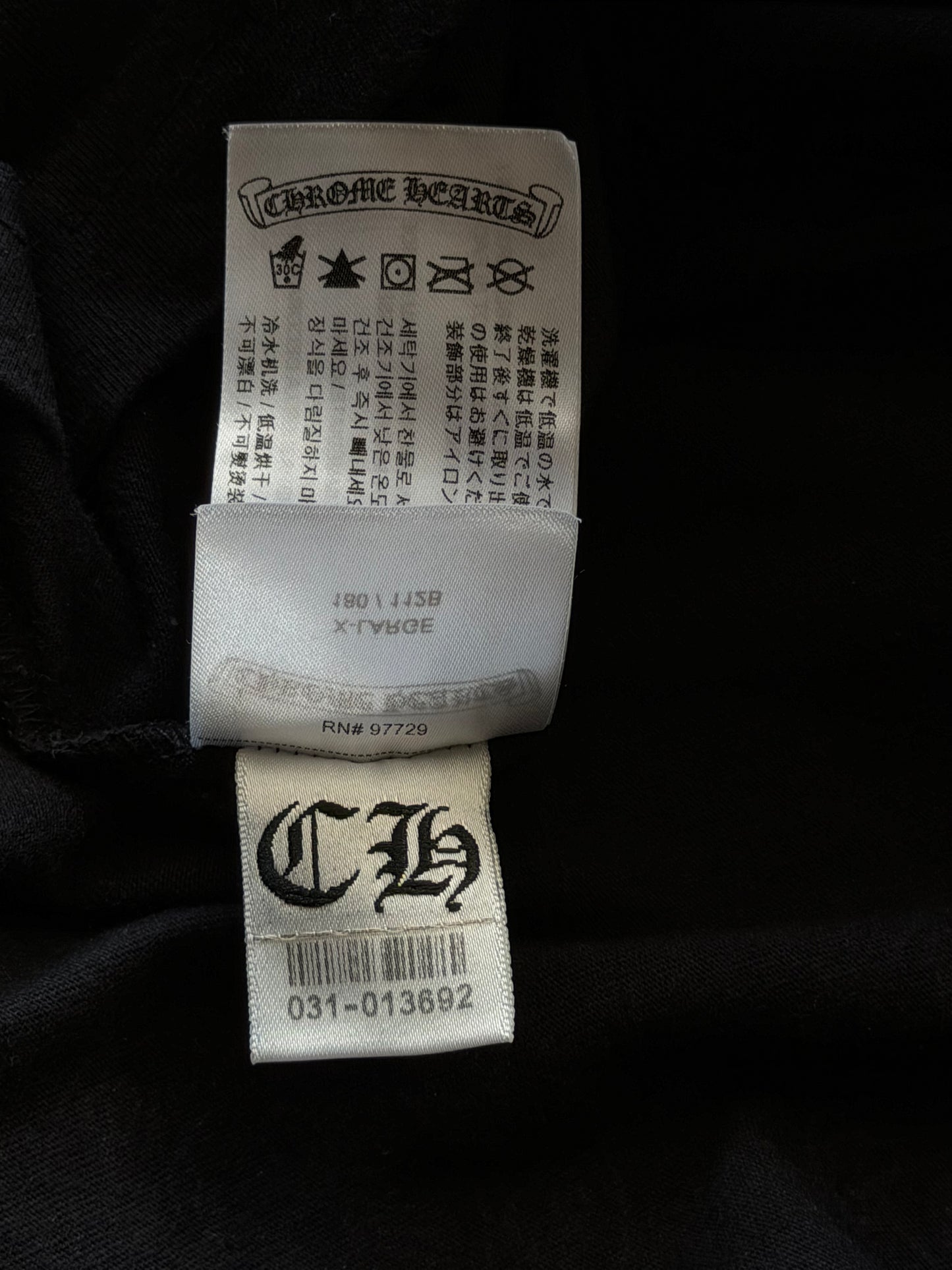 Chrome Hearts Black Multicolor Horseshoe Logo T-Shirt