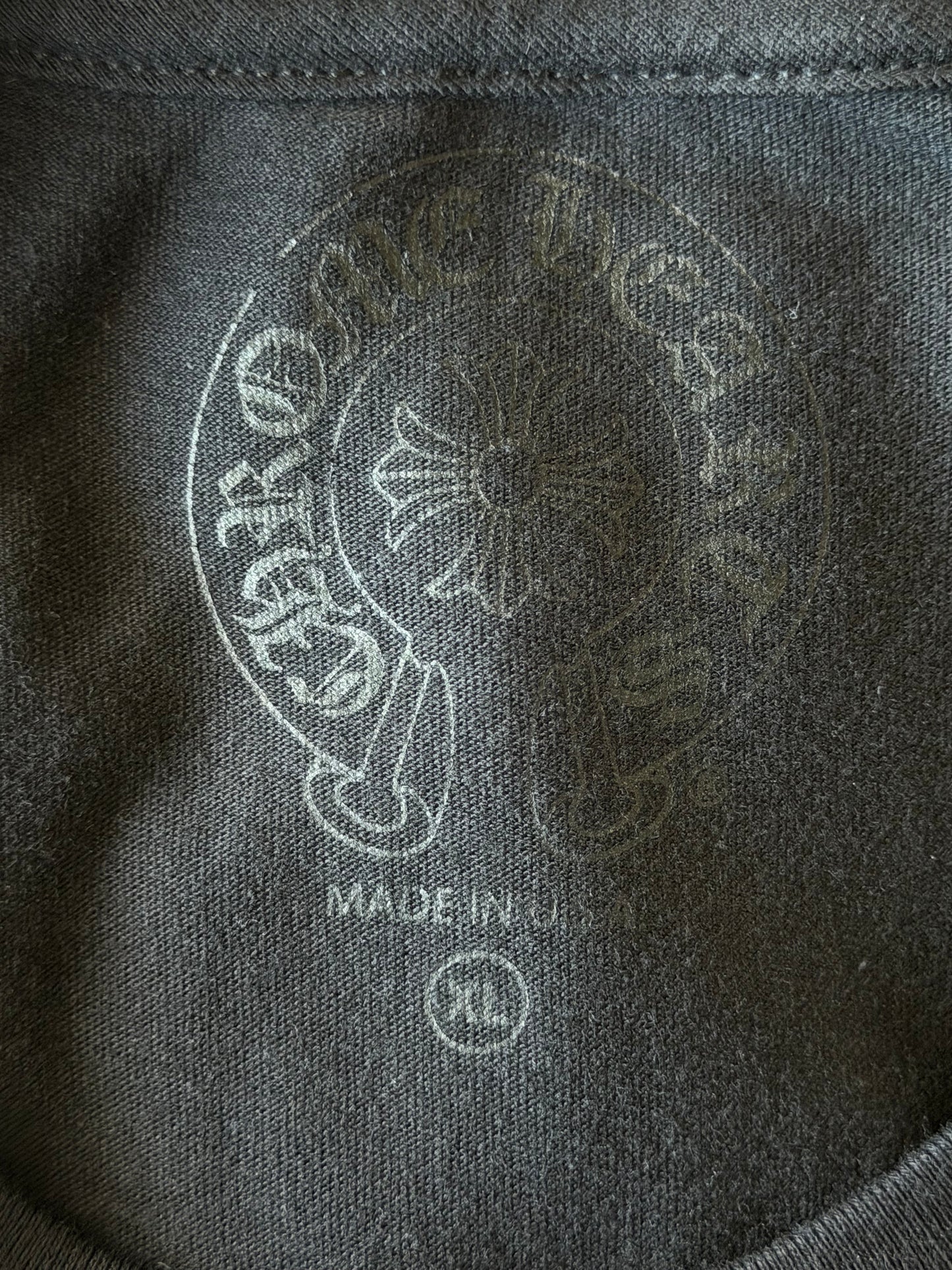 Chrome Hearts Black & White Honolulu Horseshoe Logo Longsleeve T-Shirt