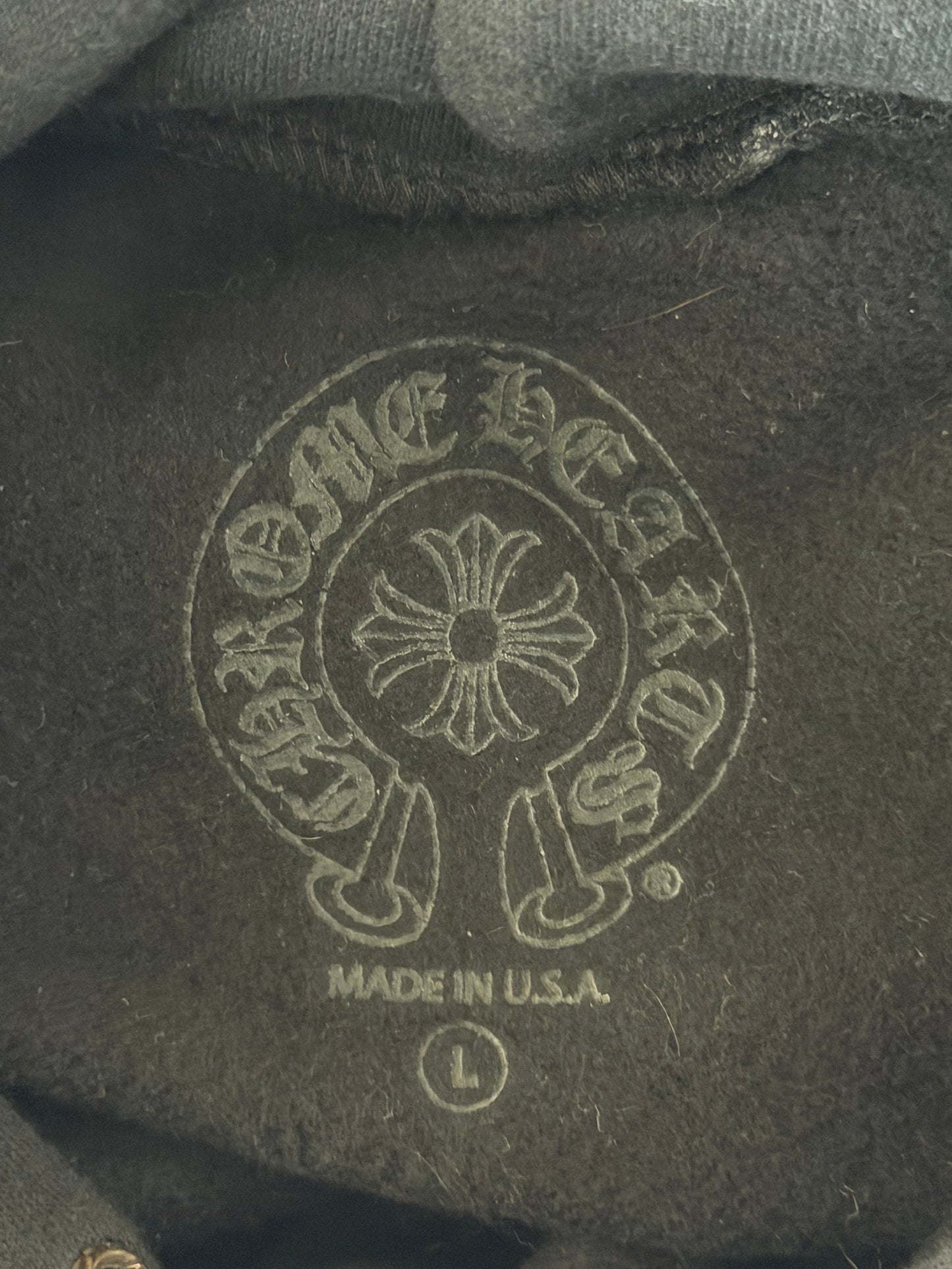 Chrome Hearts Black & White Osaka Horseshoe Logo Hoodie