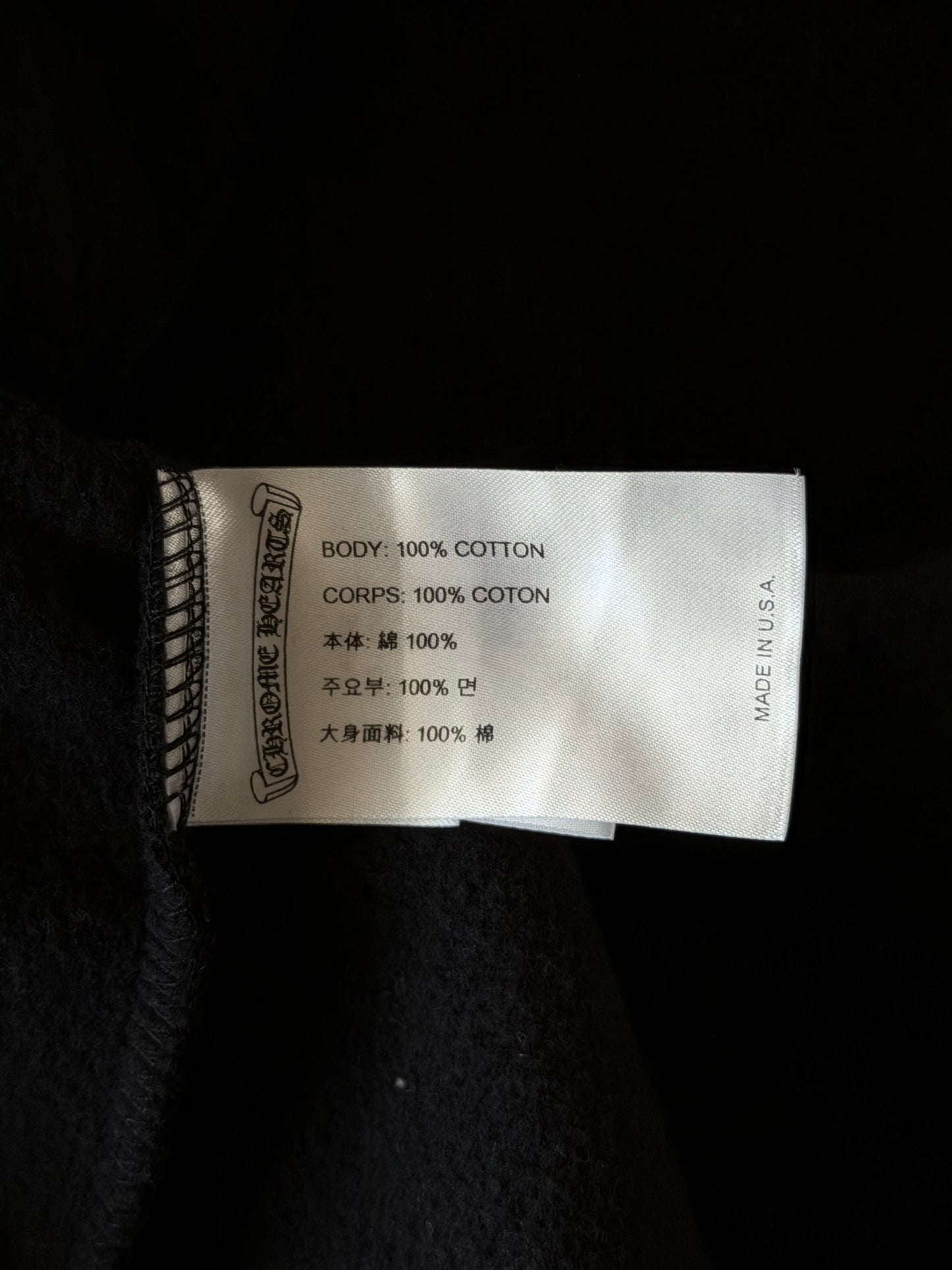 Chrome Hearts Black & White Osaka Horseshoe Logo Hoodie